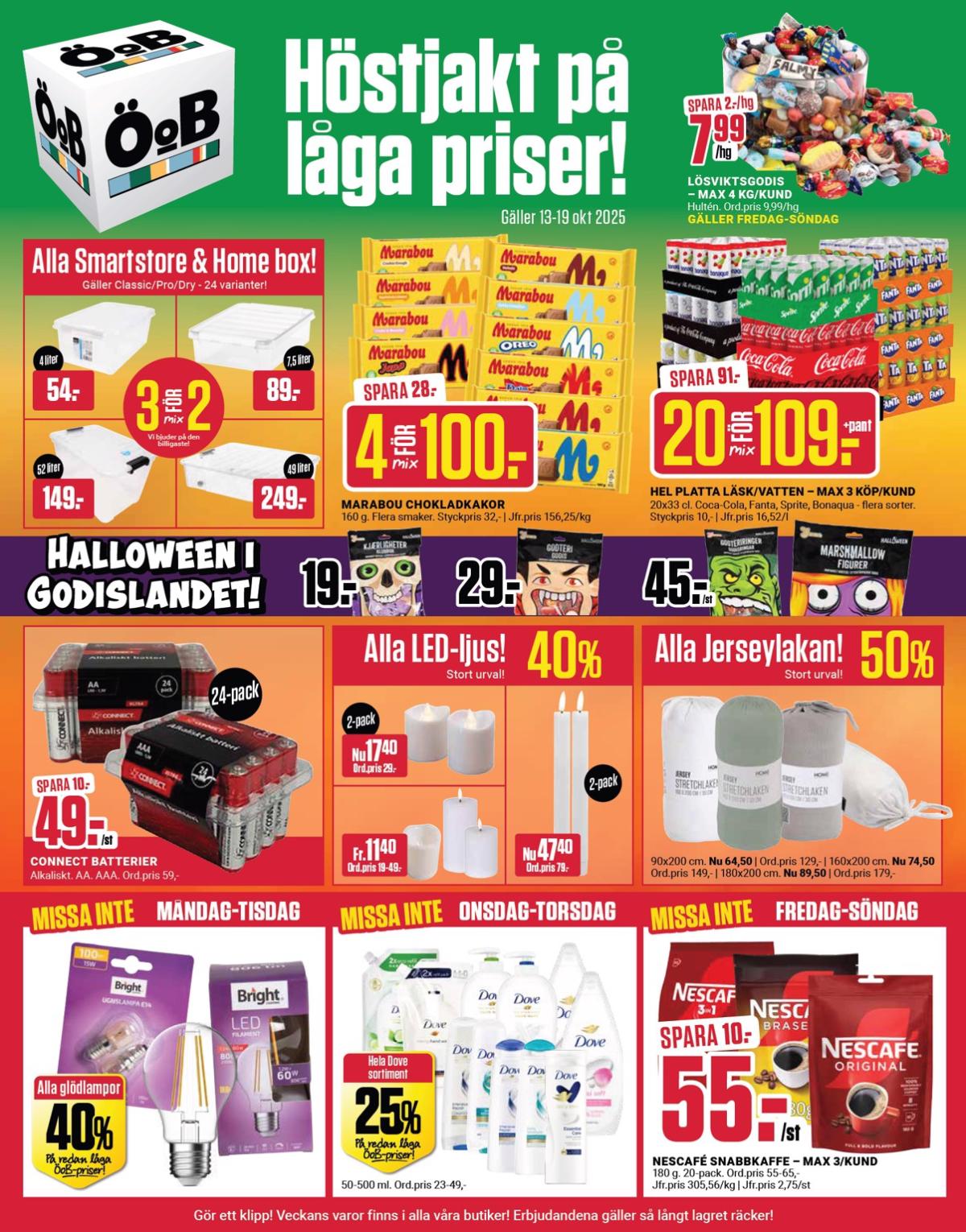 ÖoB-reklambladet giltigt från 13/10 - 19/10