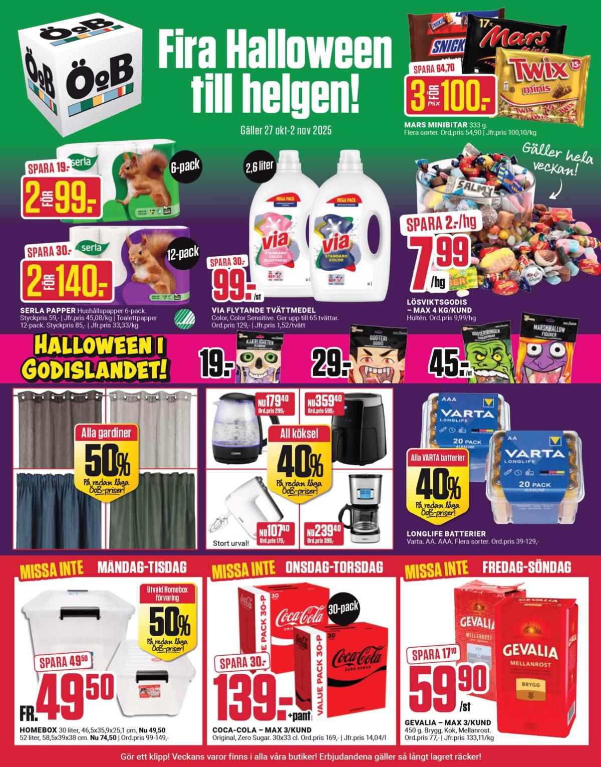 ÖoB-reklambladet giltigt från 27/10 - 02/11