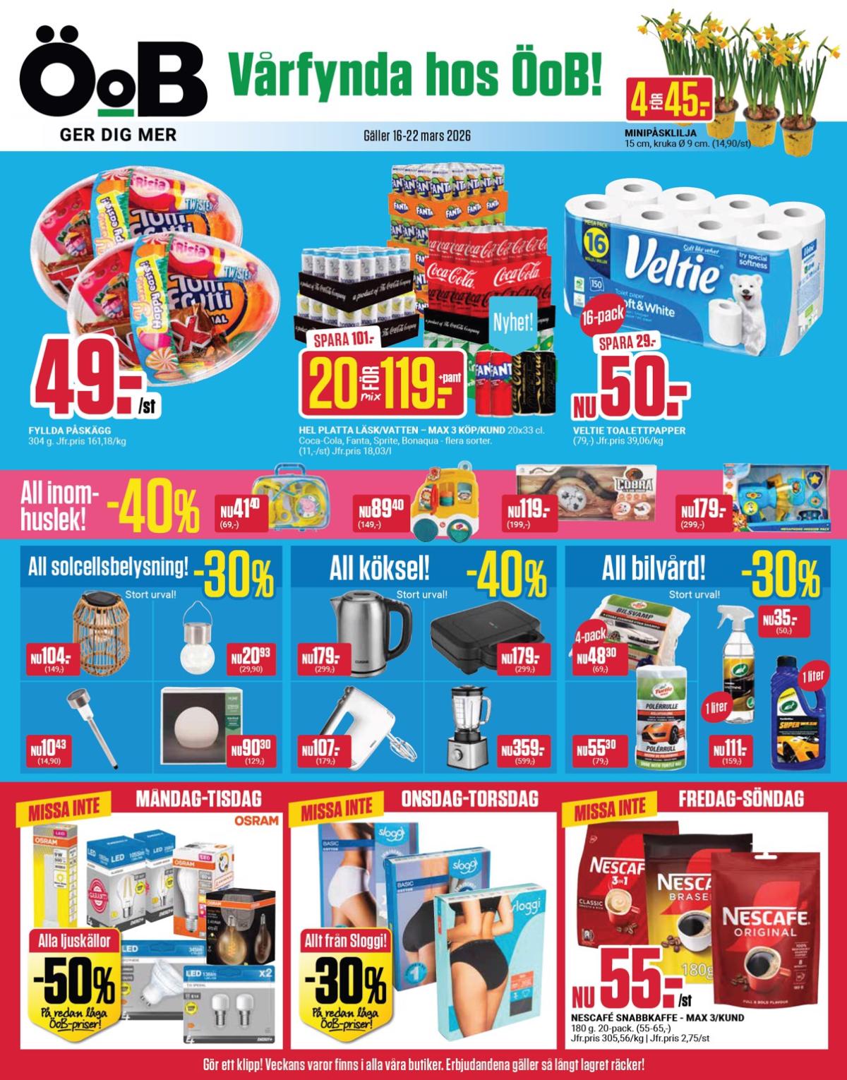 ÖoB-reklambladet giltigt från 16/03/2026 - 22/03/2026