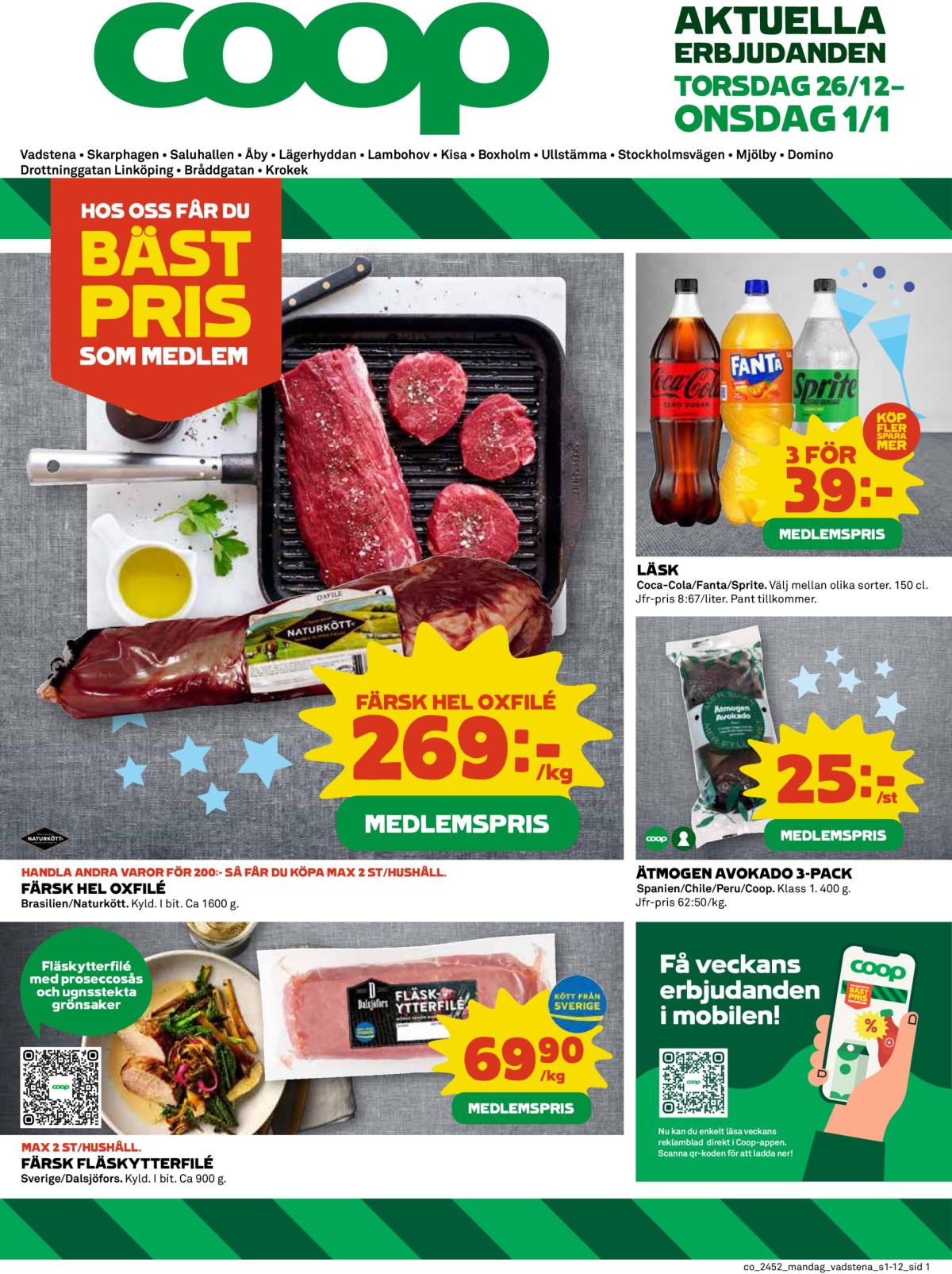 Coop-reklambladet giltigt från 26/12 - 01/01