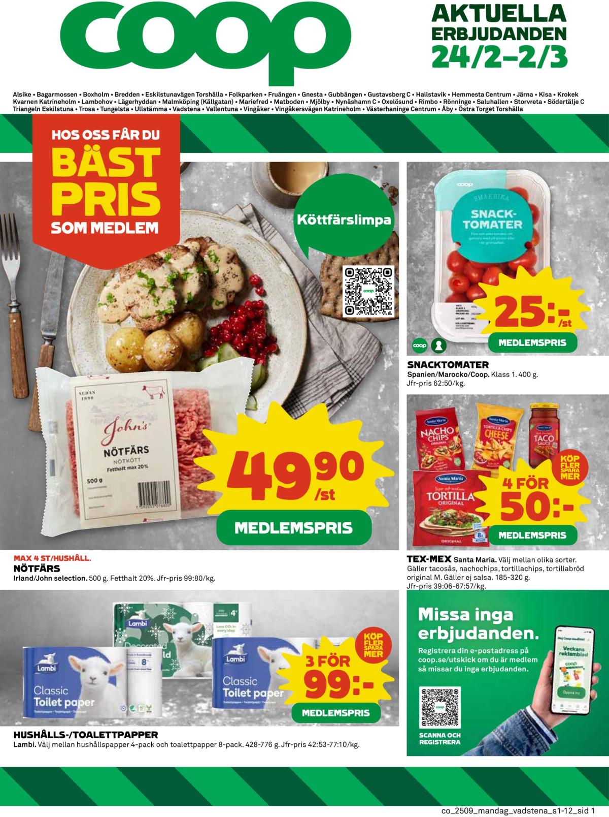 Coop-reklambladet giltigt från 24/02 - 02/03