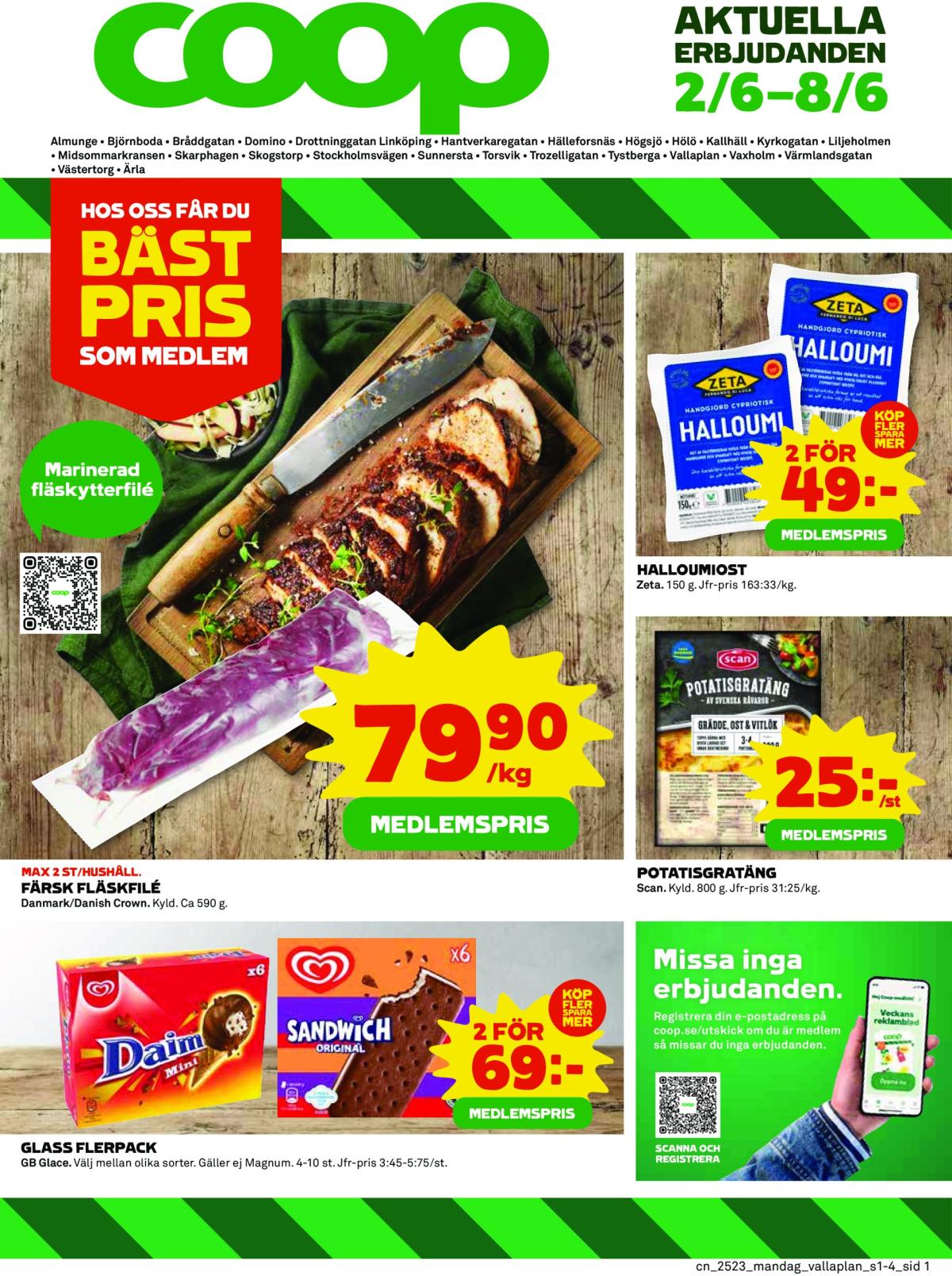 Coop - Stockholmsvägen-reklambladet giltigt från 02/06 - 08/06