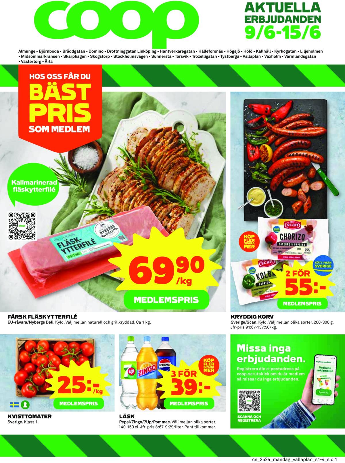 Coop - Stockholmsvägen-reklambladet giltigt från 09/06 - 15/06