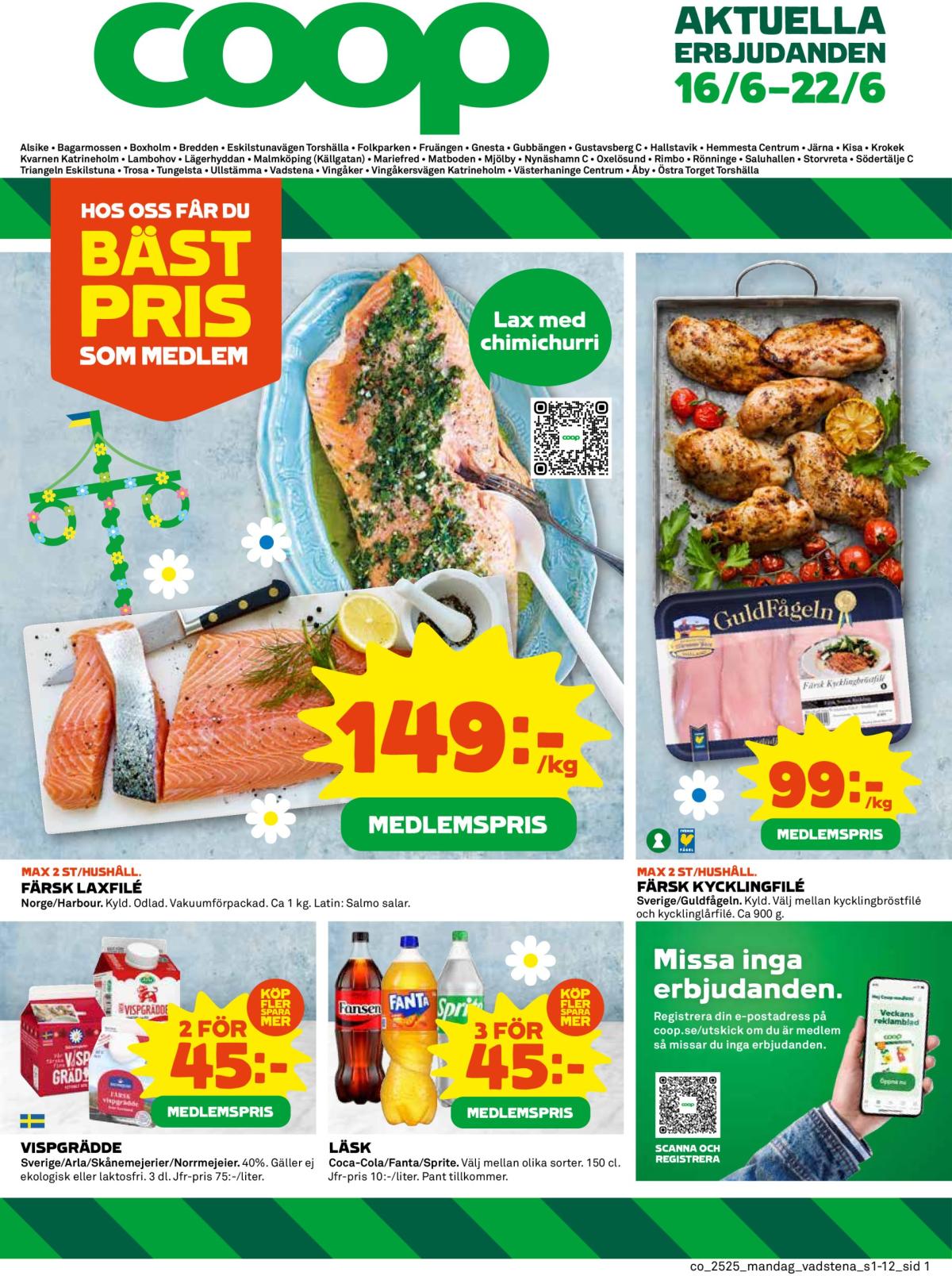 Coop-reklambladet giltigt från 16/06 - 22/06