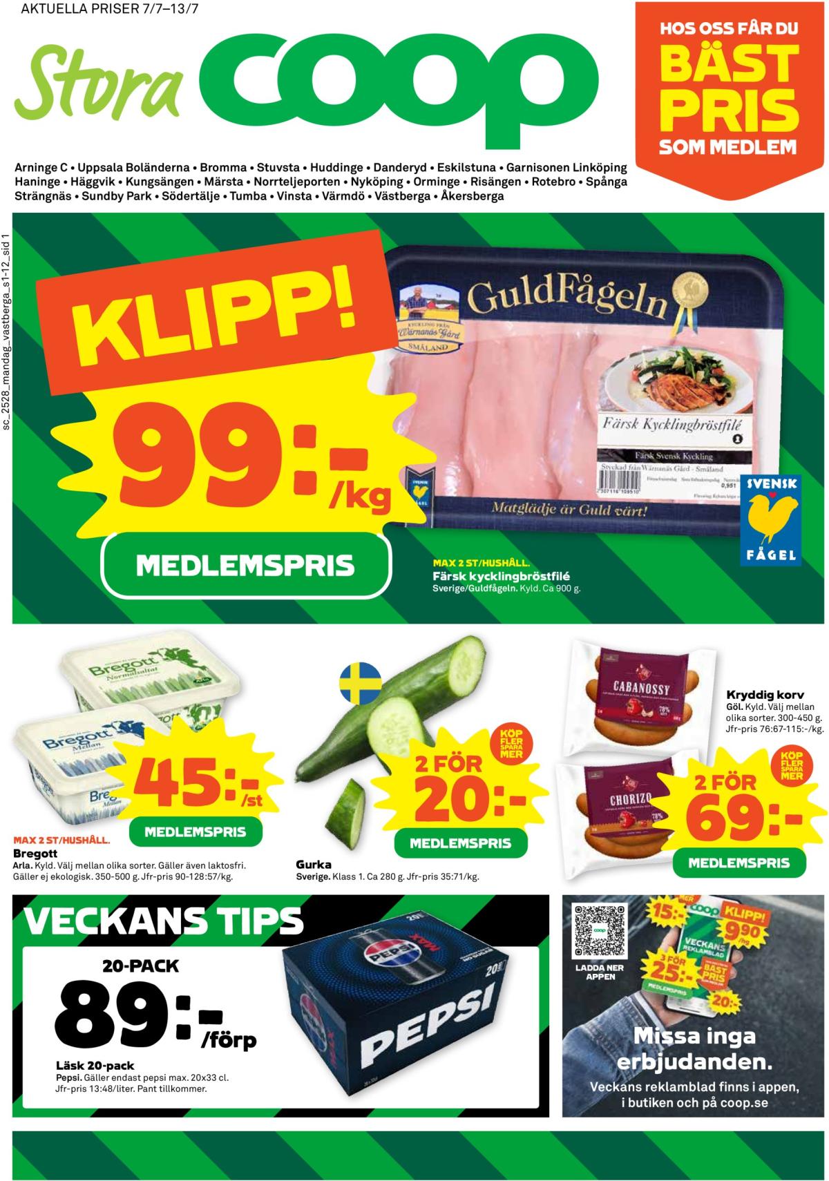 Stora Coop-reklambladet giltigt från 07/07 - 13/07
