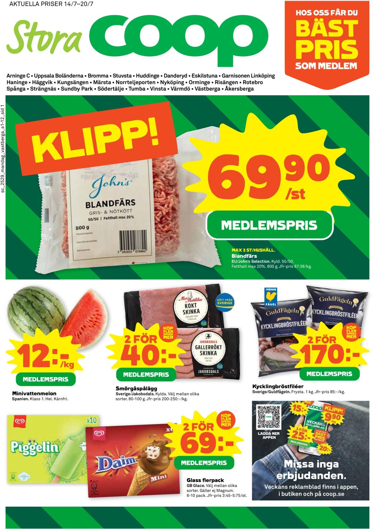 Stora Coop-reklambladet giltigt från 14/07 - 20/07