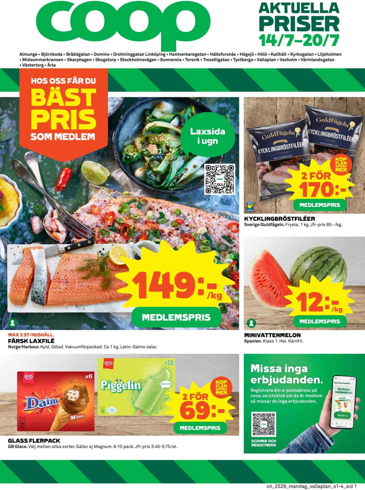 Coop-reklambladet giltigt från 14/07 - 20/07