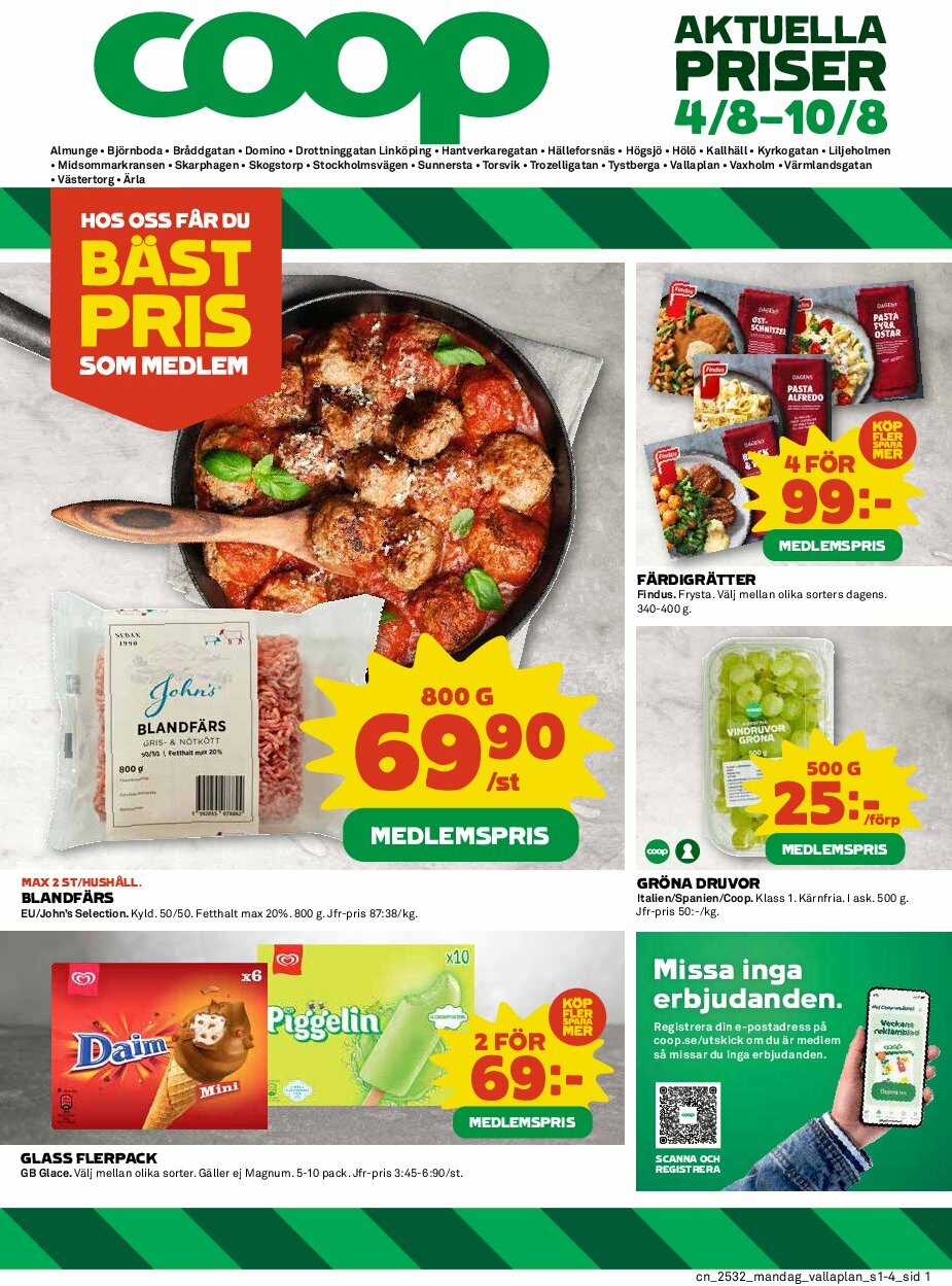 Coop-reklambladet giltigt från 04/08 - 10/08