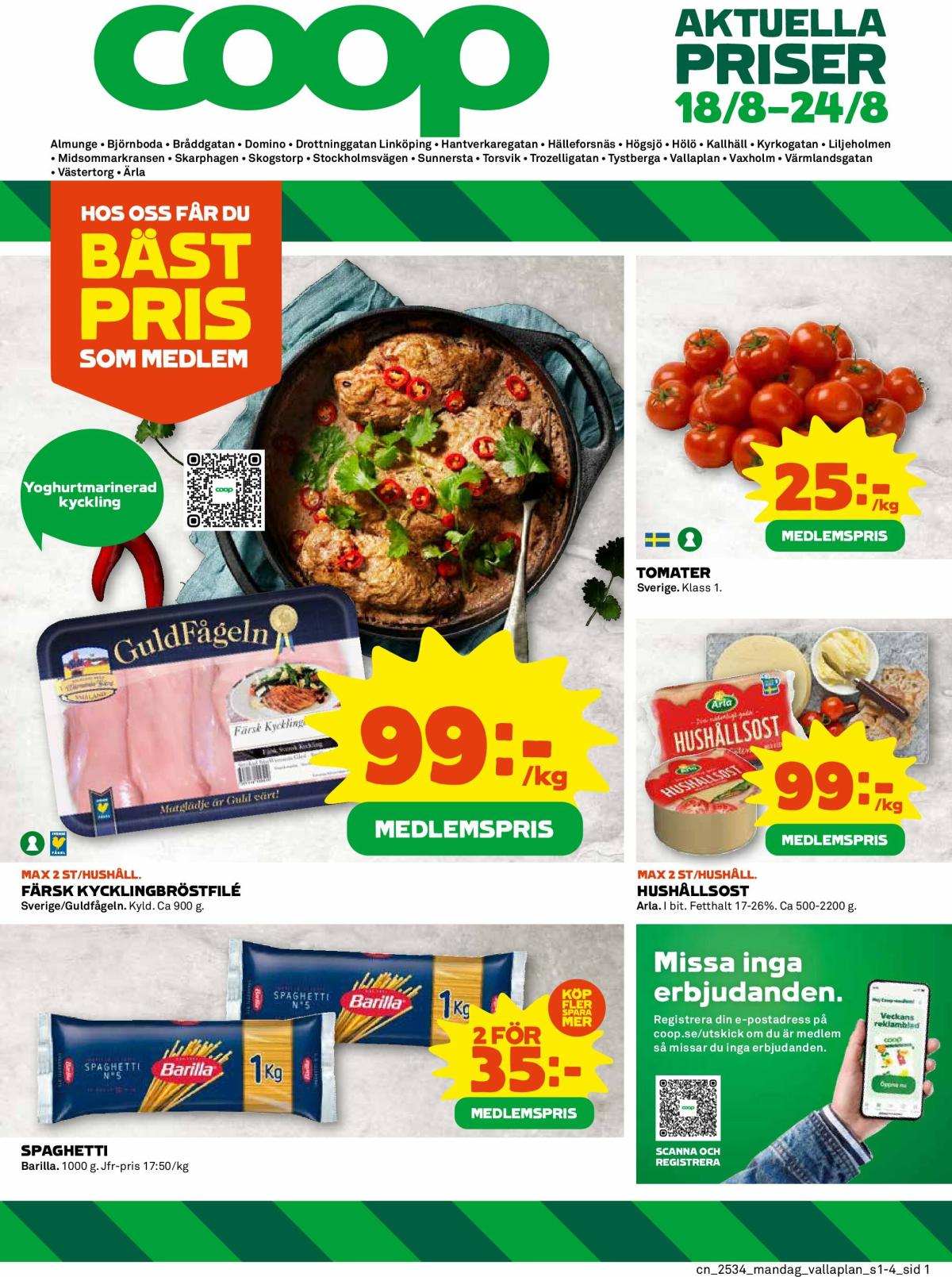 Coop-reklambladet giltigt från 18/08 - 24/08
