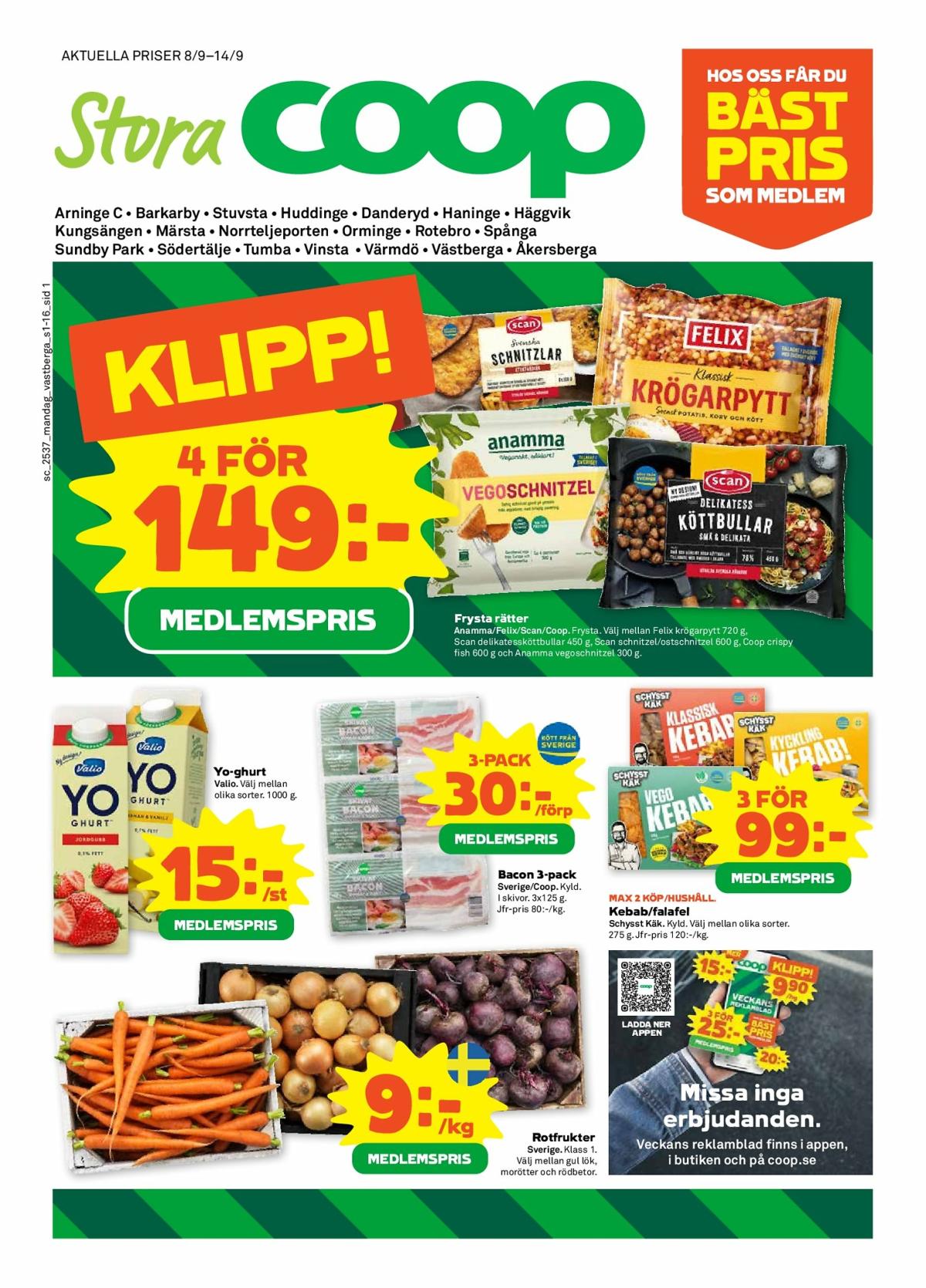 Stora Coop-reklambladet giltigt från 08/09 - 14/09