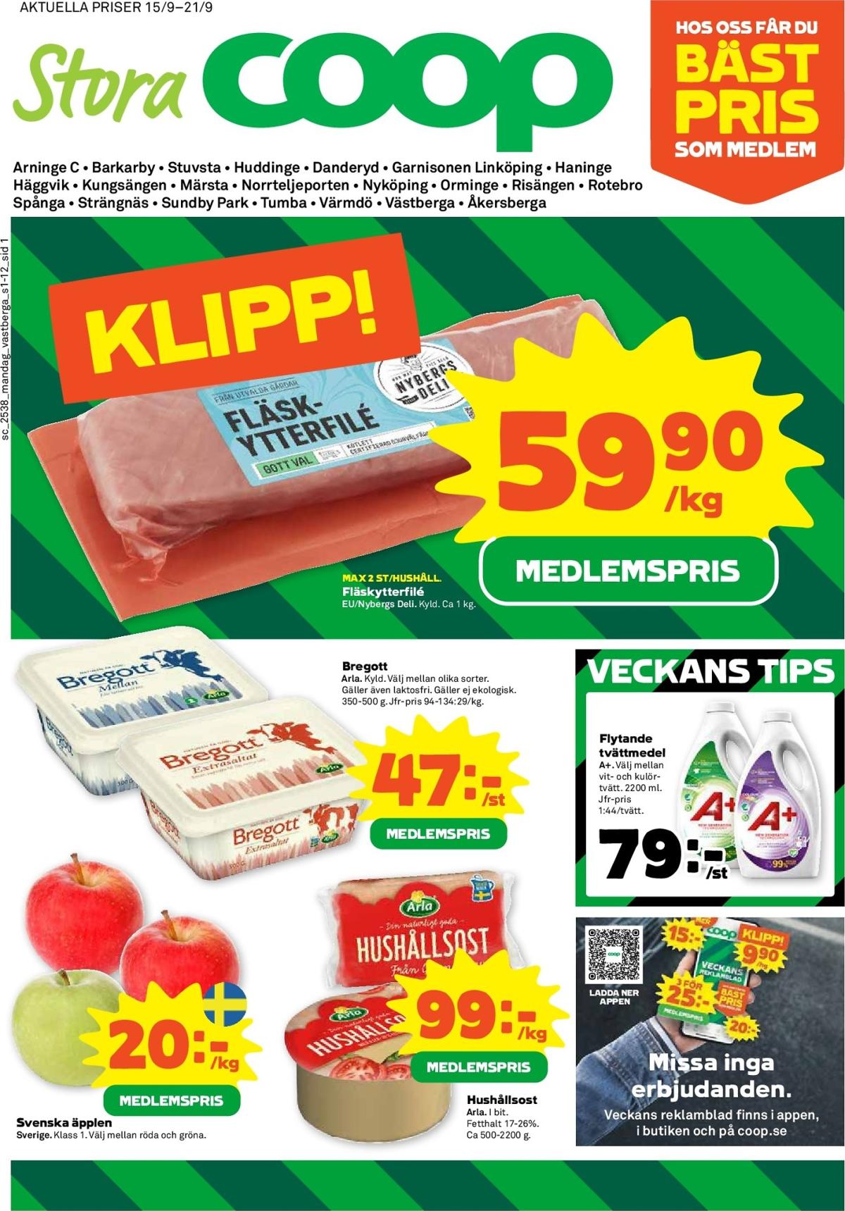 Stora Coop-reklambladet giltigt från 15/09 - 21/09
