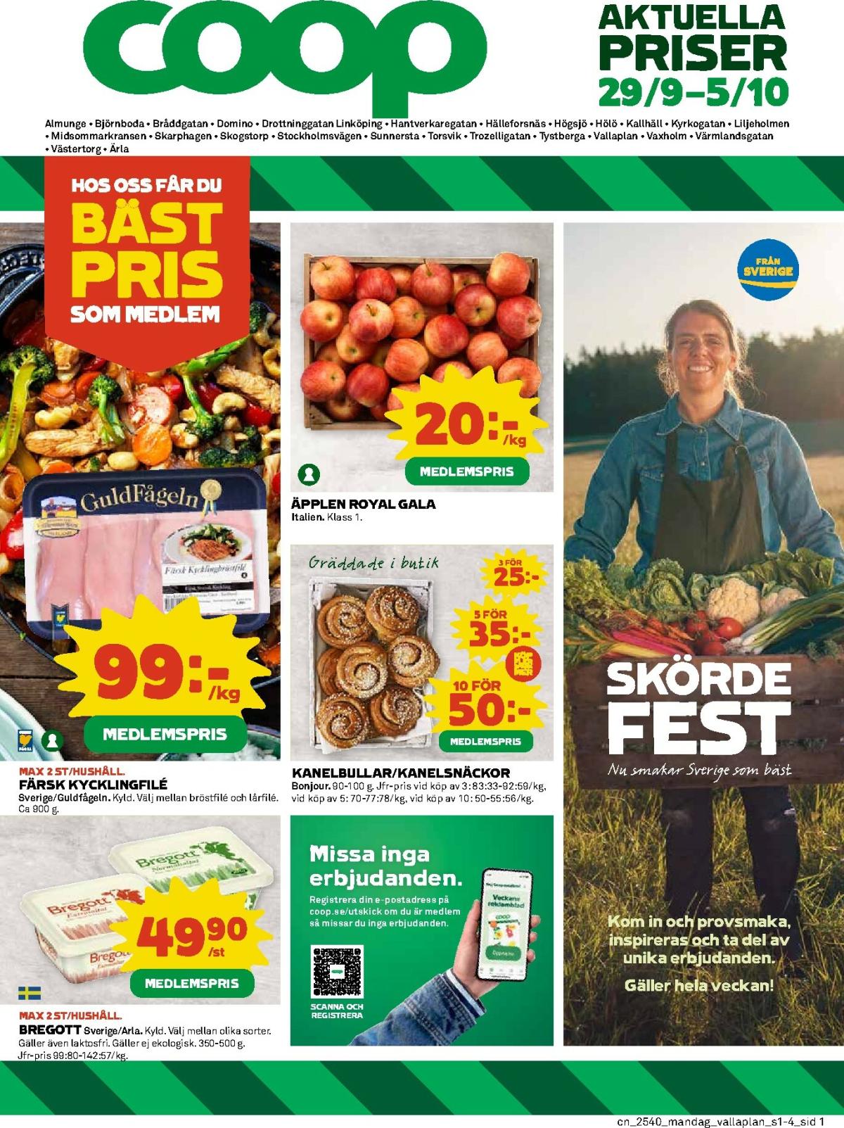 Coop-reklambladet giltigt från 29/09 - 05/10