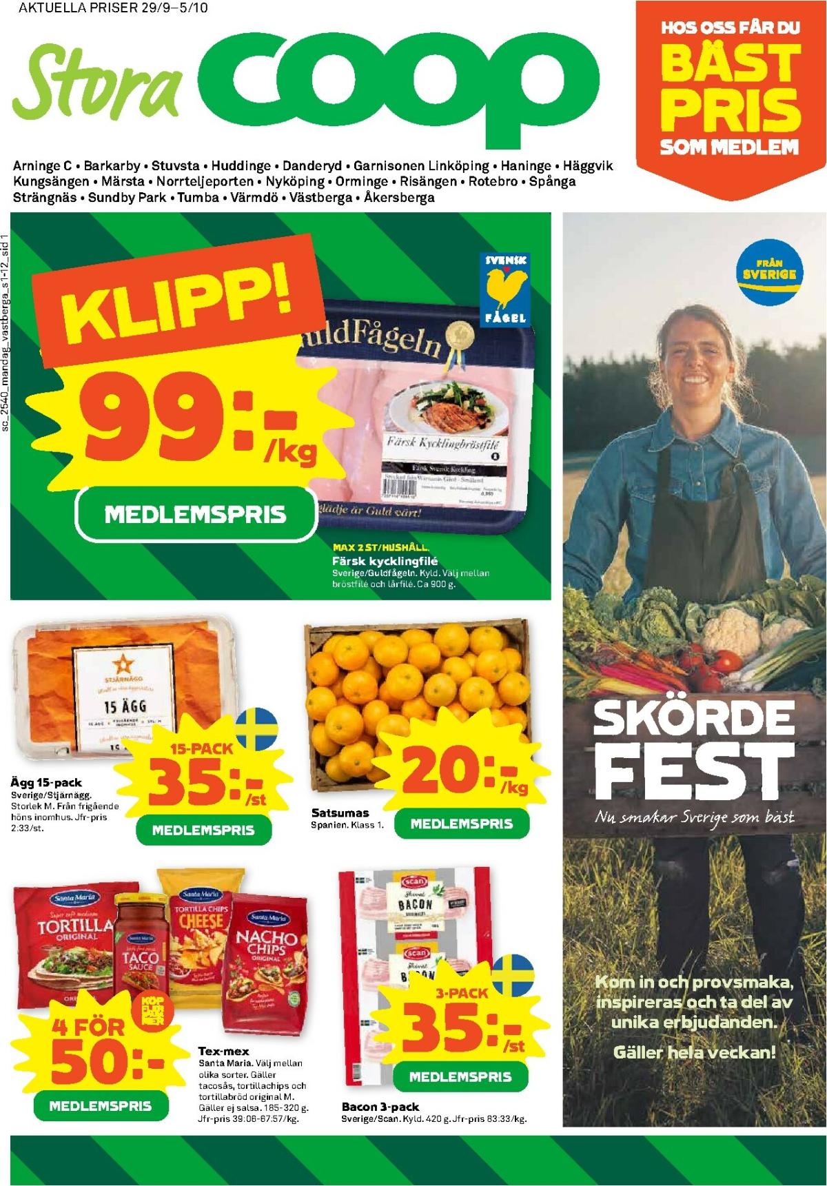 Stora Coop-reklambladet giltigt från 29/09 - 05/10