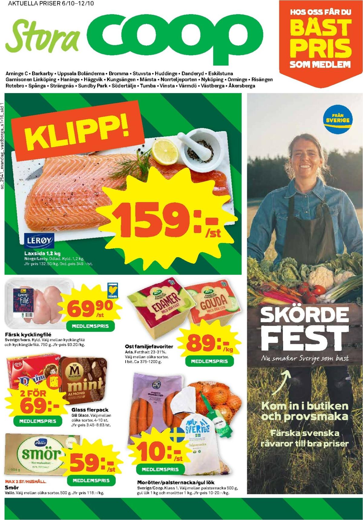 Stora Coop-reklambladet giltigt från 06/10 - 12/10