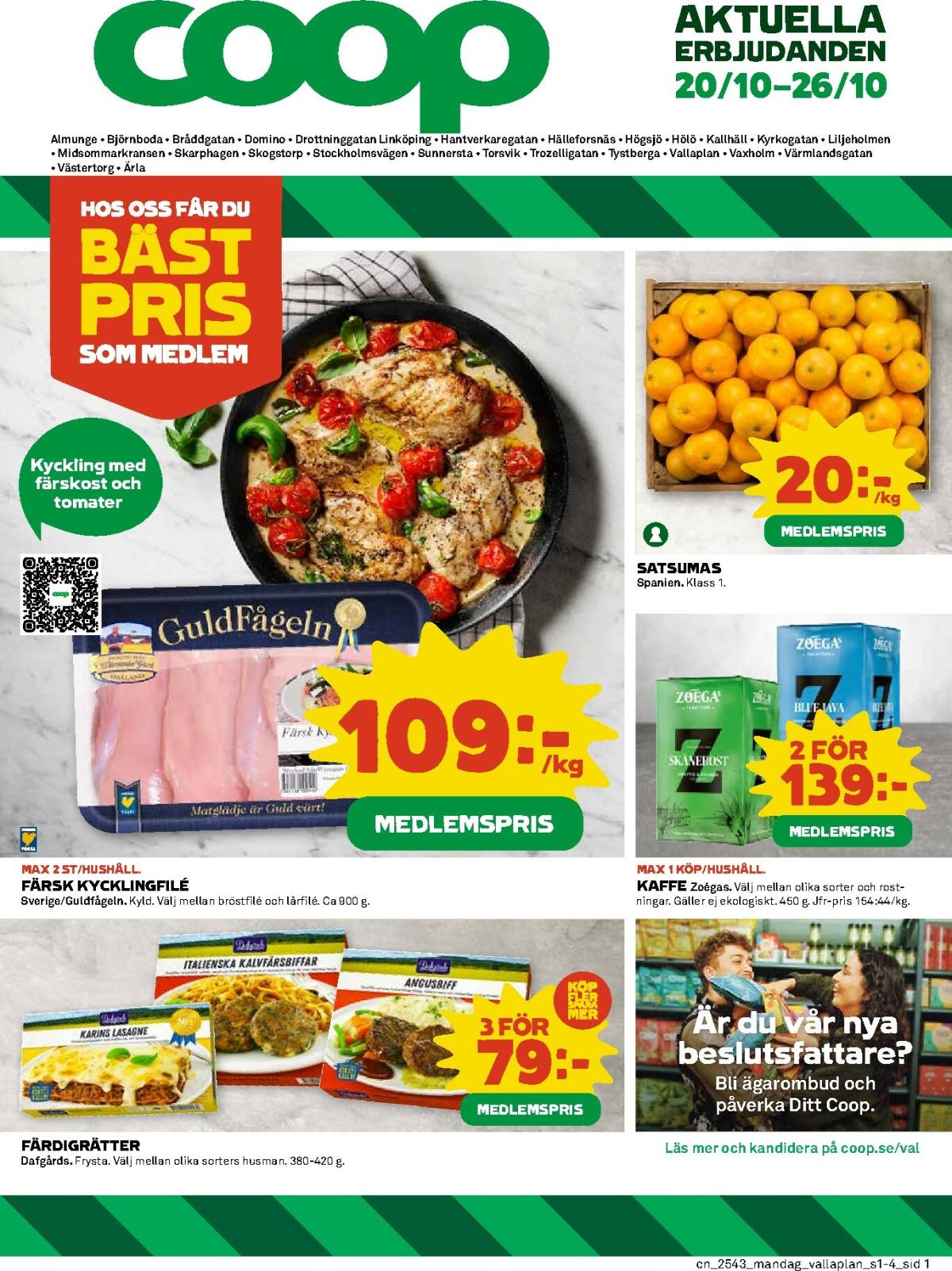 Coop-reklambladet giltigt från 20/10 - 26/10