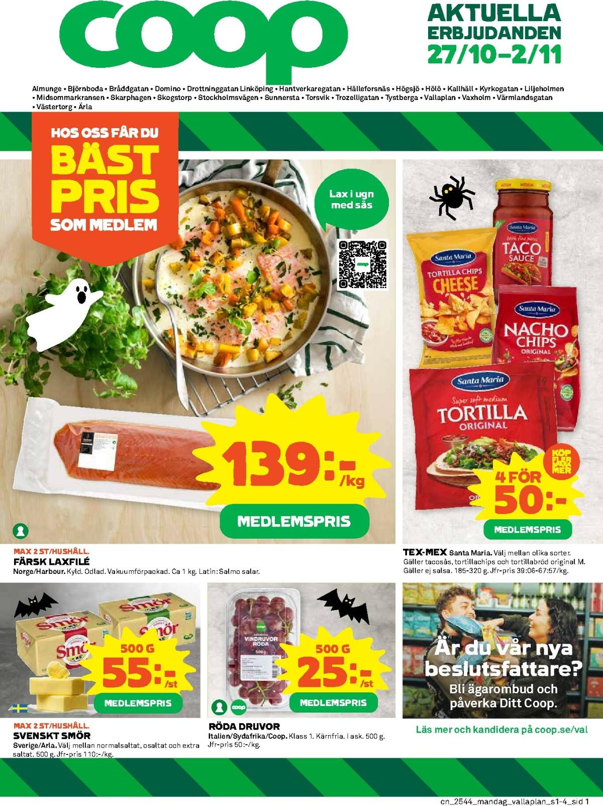 Coop-reklambladet giltigt från 27/10 - 02/11