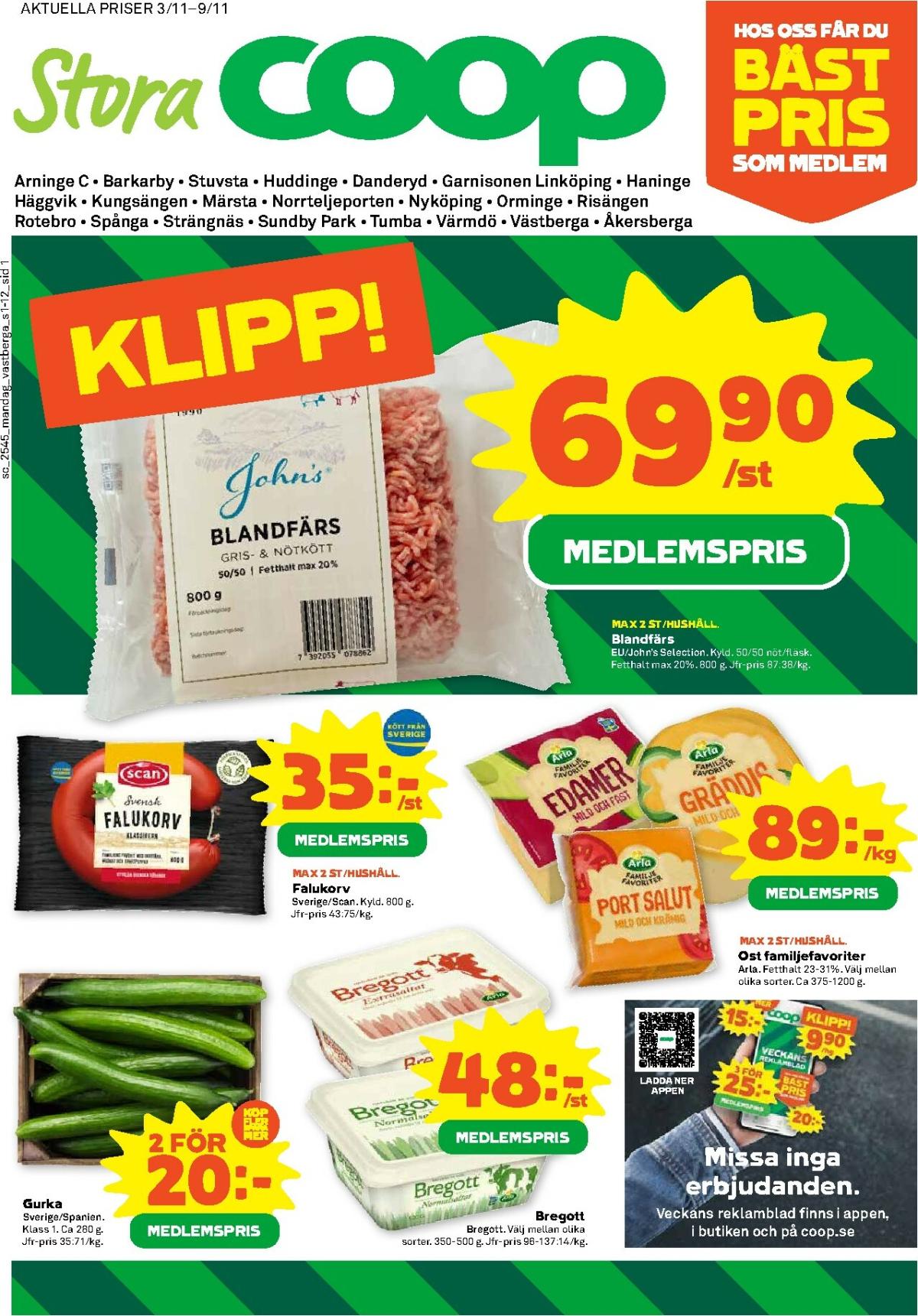 Stora Coop-reklambladet giltigt från 03/11 - 09/11