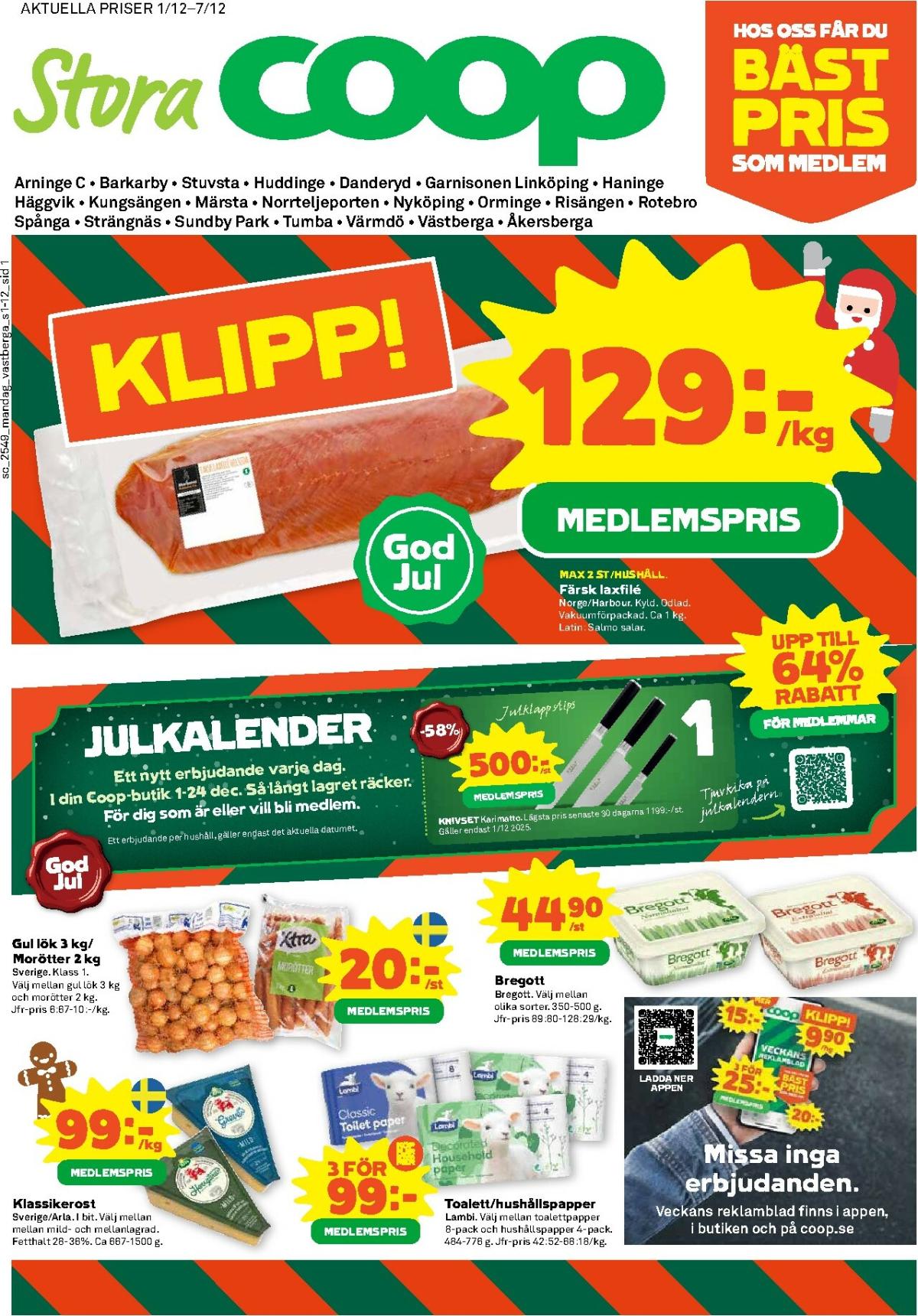 Stora Coop-reklambladet giltigt från 01/12 - 07/12
