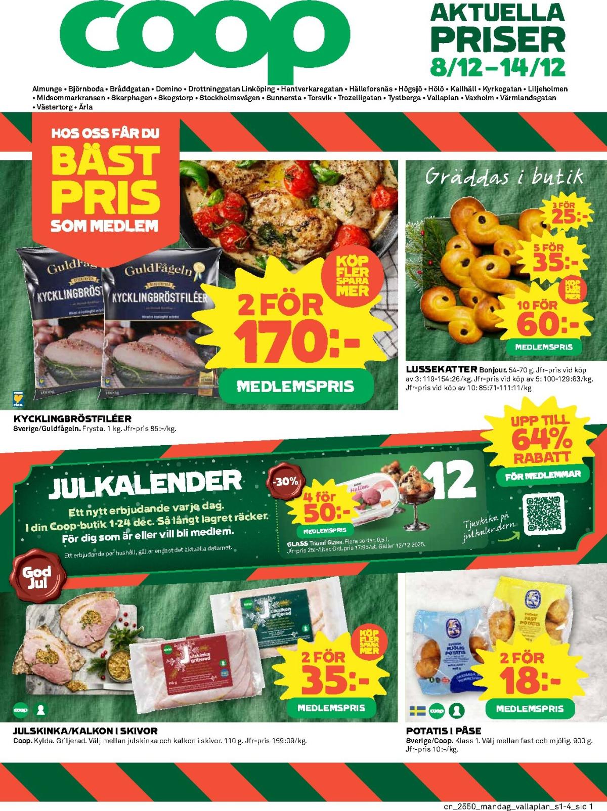 Coop-reklambladet giltigt från 08/12 - 14/12