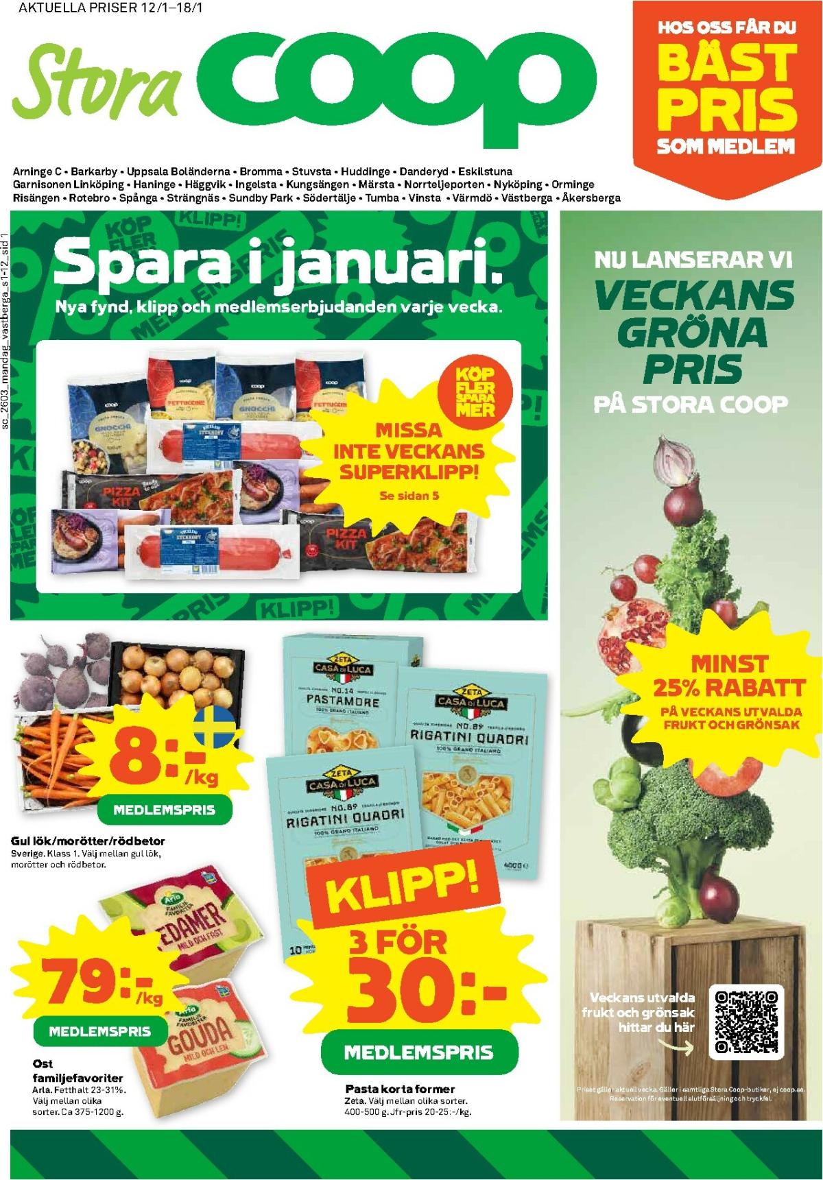 Stora Coop-reklambladet giltigt från 12/01 - 18/01
