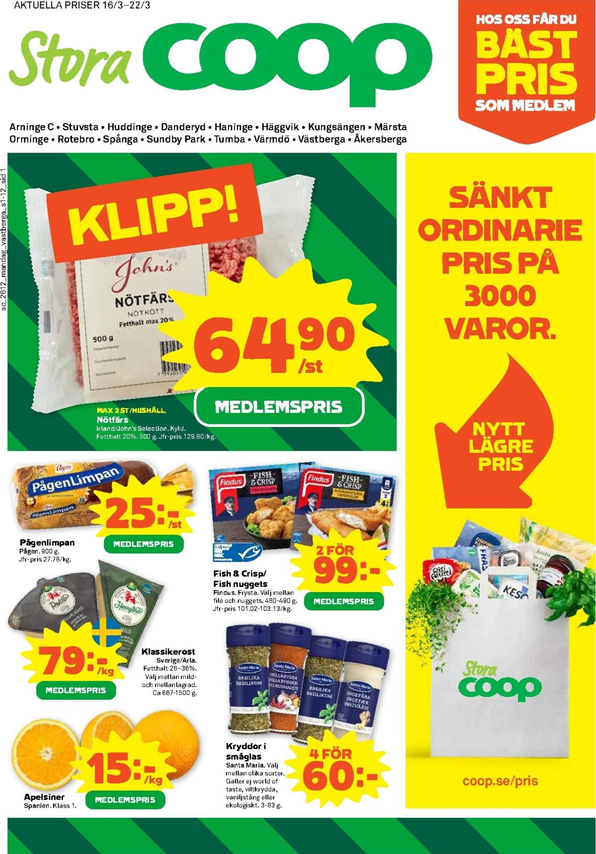 Stora Coop-reklambladet giltigt från 16/03/2026 - 22/03/2026