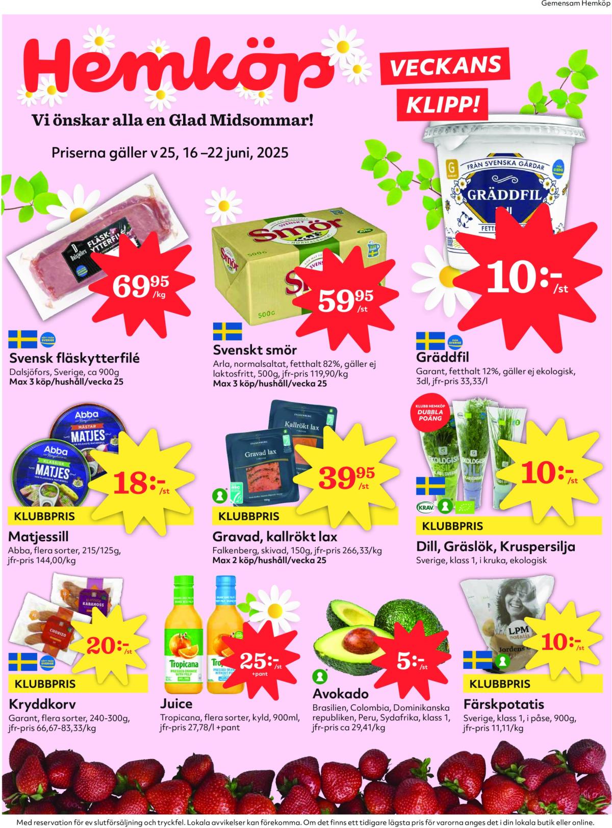 Hemköp-reklambladet giltigt från 16/06 - 22/06