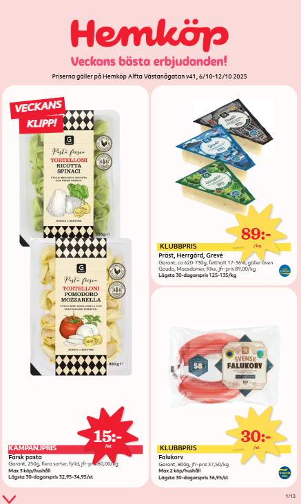 Hemköp-reklambladet giltigt från 06/10 - 12/10