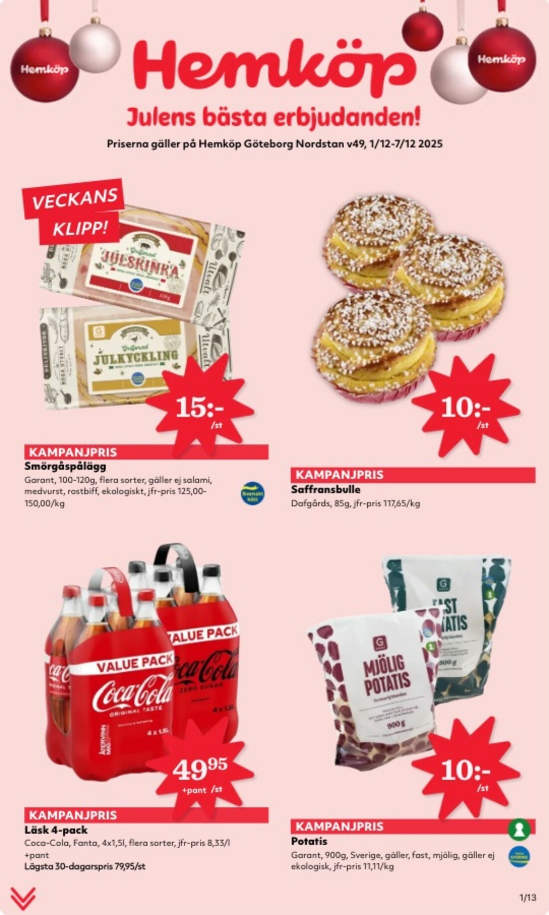 Hemköp-reklambladet giltigt från 01/12 - 07/12