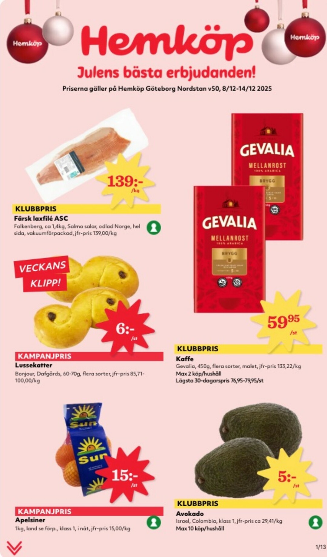 Hemköp-reklambladet giltigt från 08/12 - 14/12