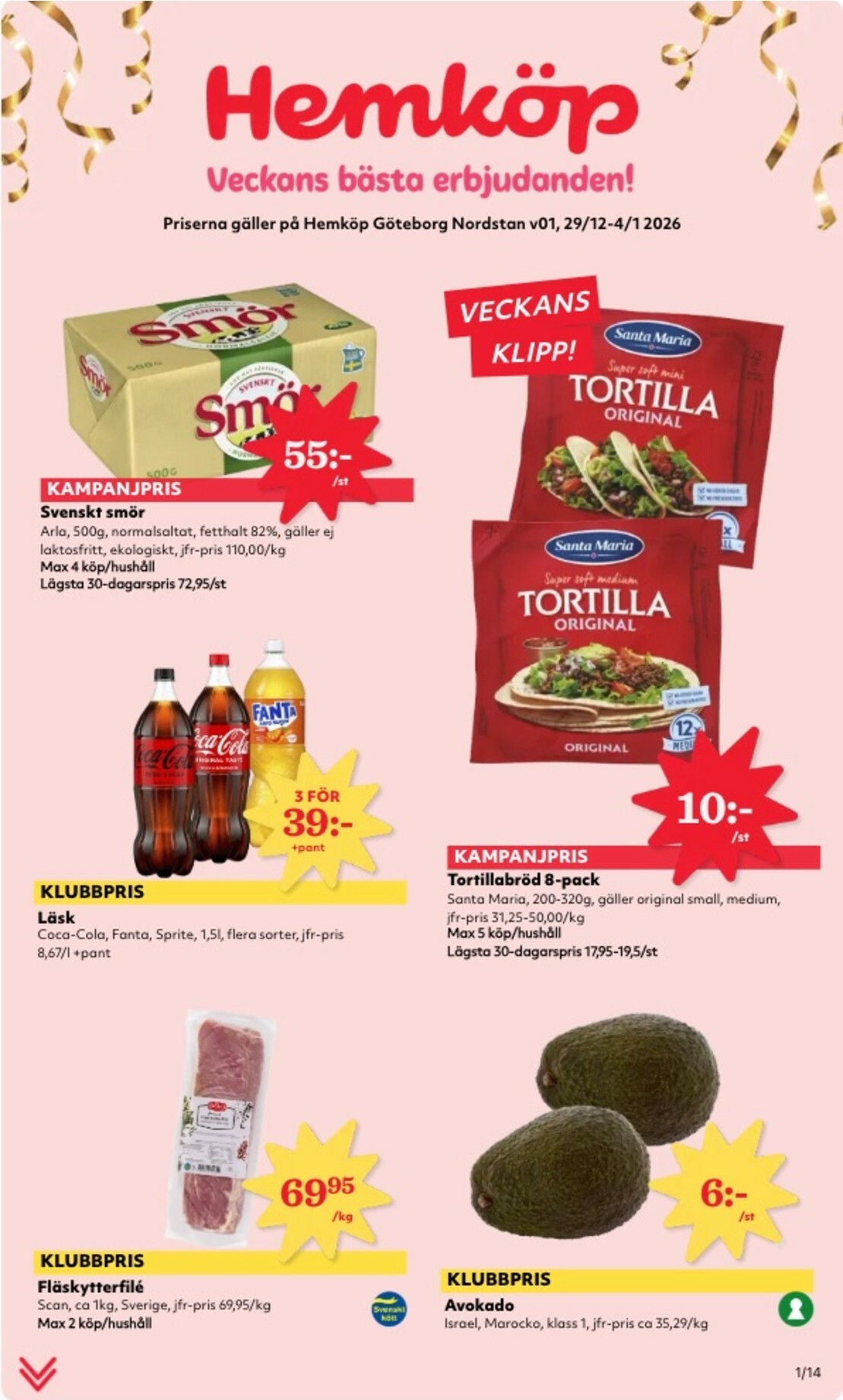 Hemköp-reklambladet giltigt från 29/12 - 04/01