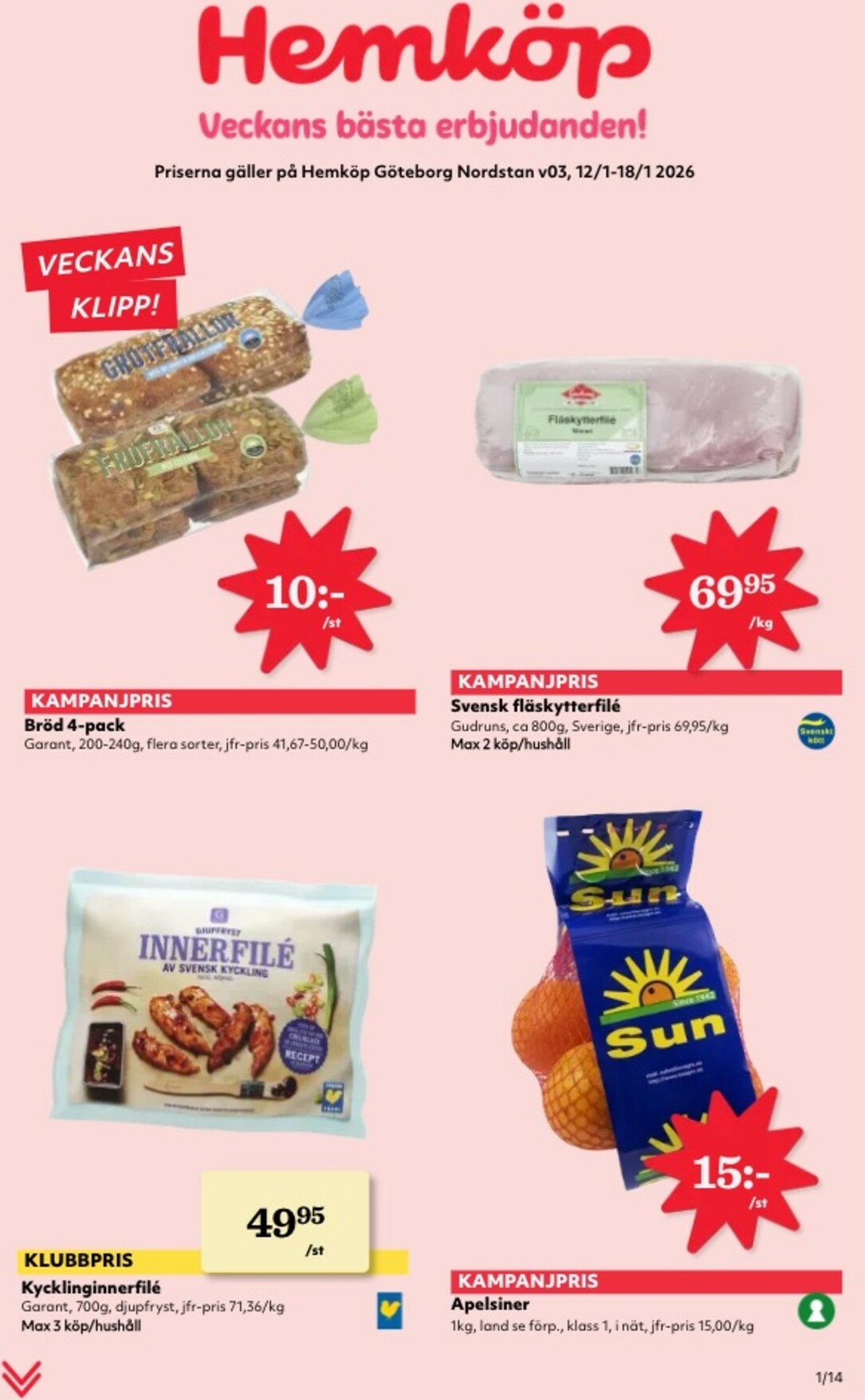 Hemköp-reklambladet giltigt från 12/01 - 18/01