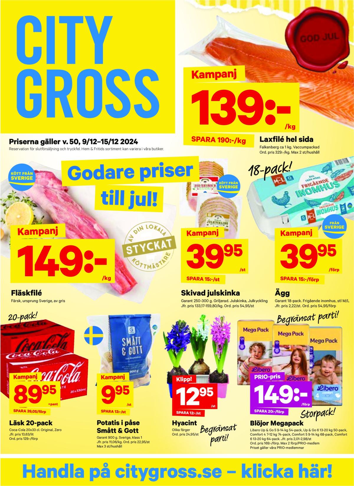 City Gross-reklambladet giltigt från 09/12 - 15/12