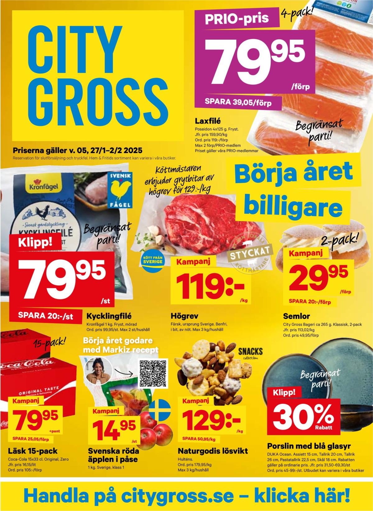 City Gross-reklambladet giltigt från 27/01 - 02/02