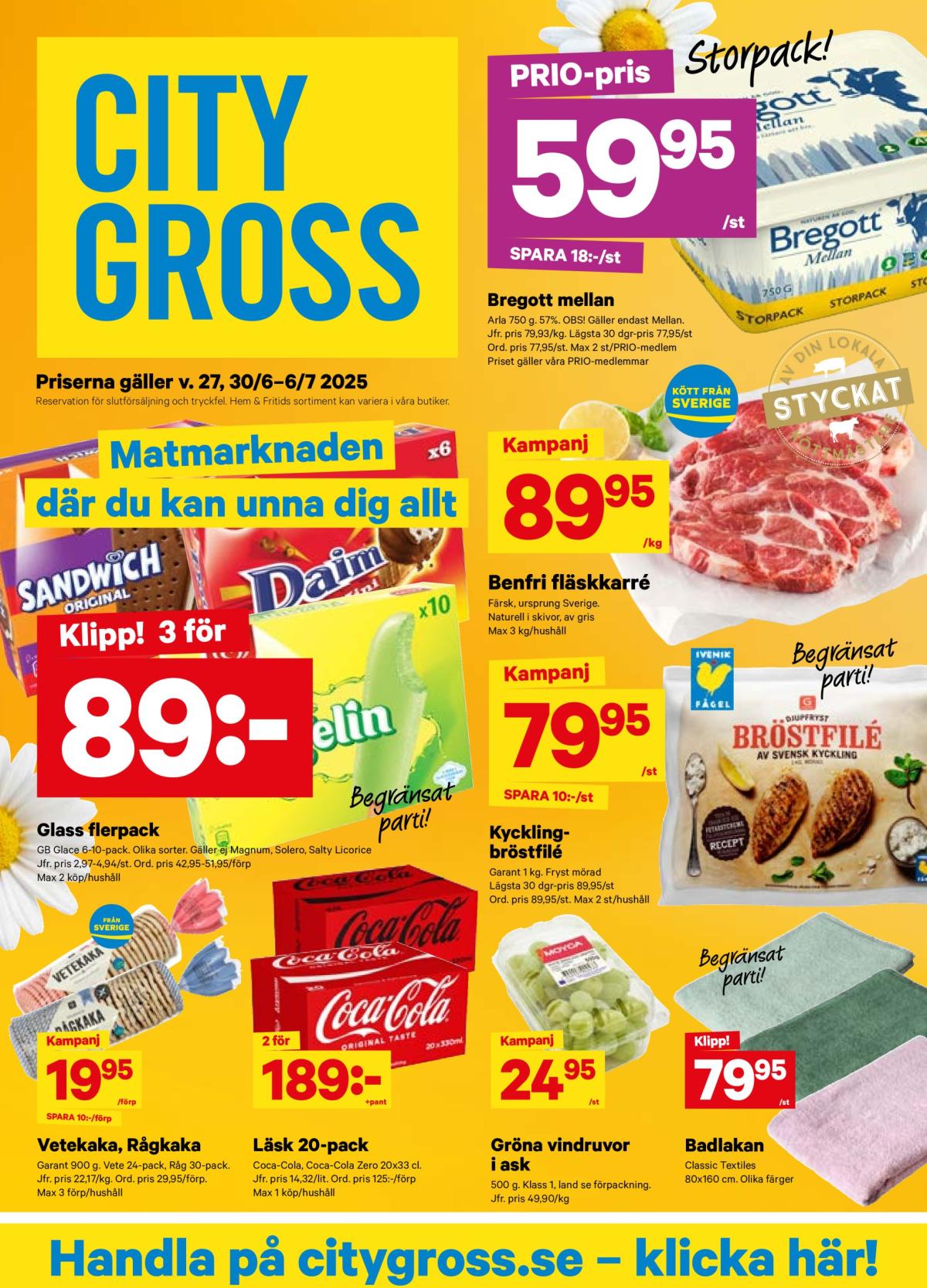 City Gross-reklambladet giltigt från 30/06 - 06/07