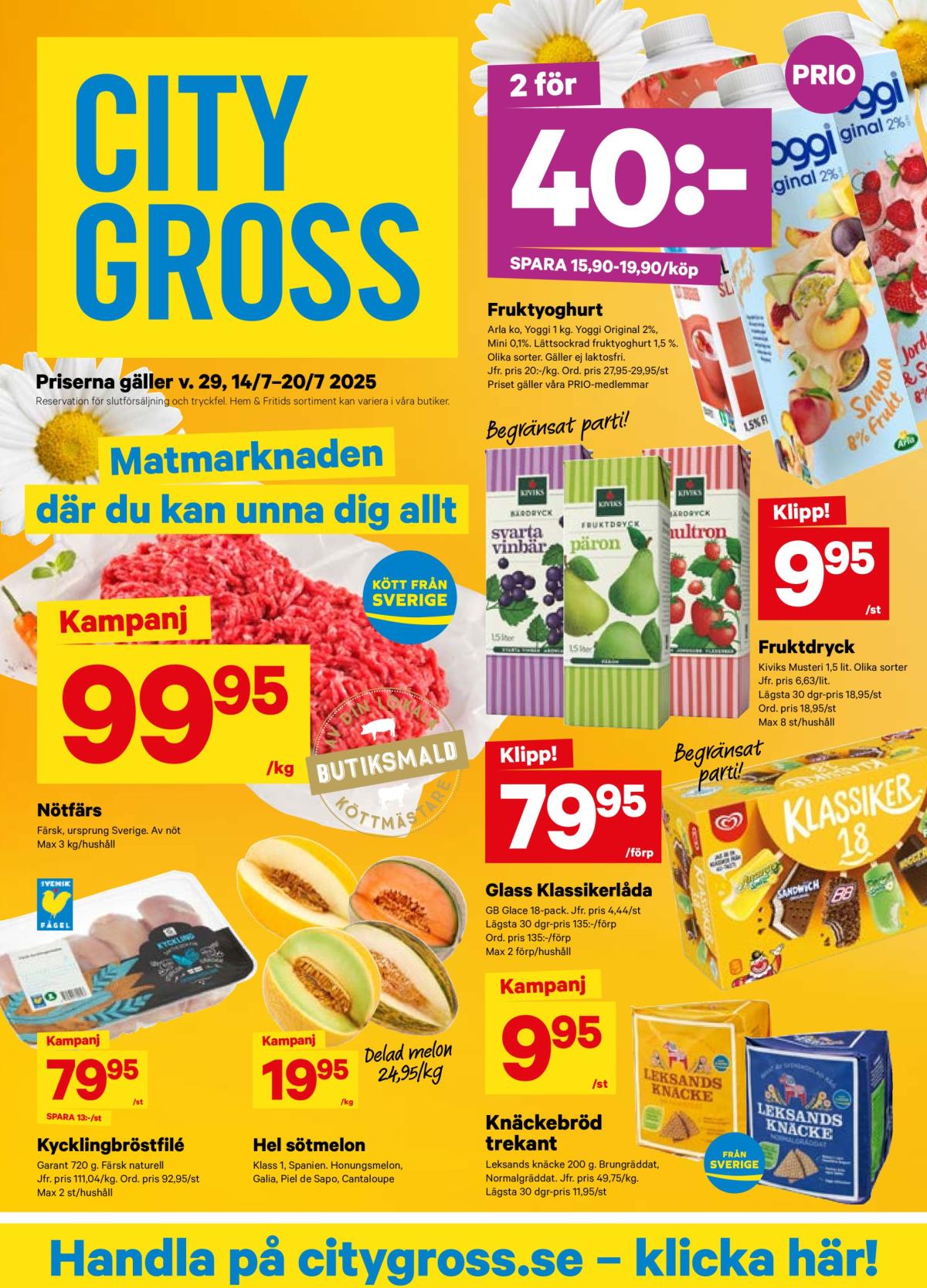 City Gross-reklambladet giltigt från 14/07 - 20/07