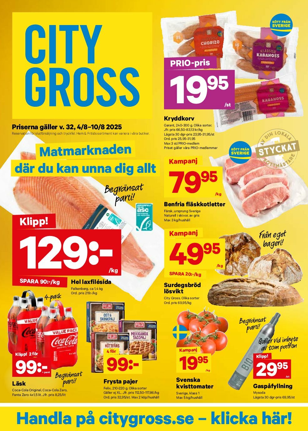 City Gross-reklambladet giltigt från 04/08 - 10/08