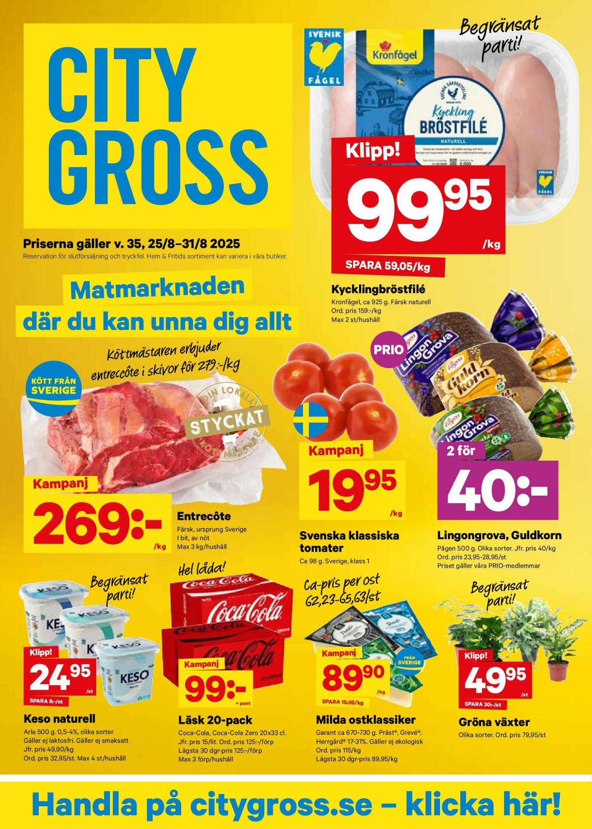 City Gross-reklambladet giltigt från 25/08 - 31/08
