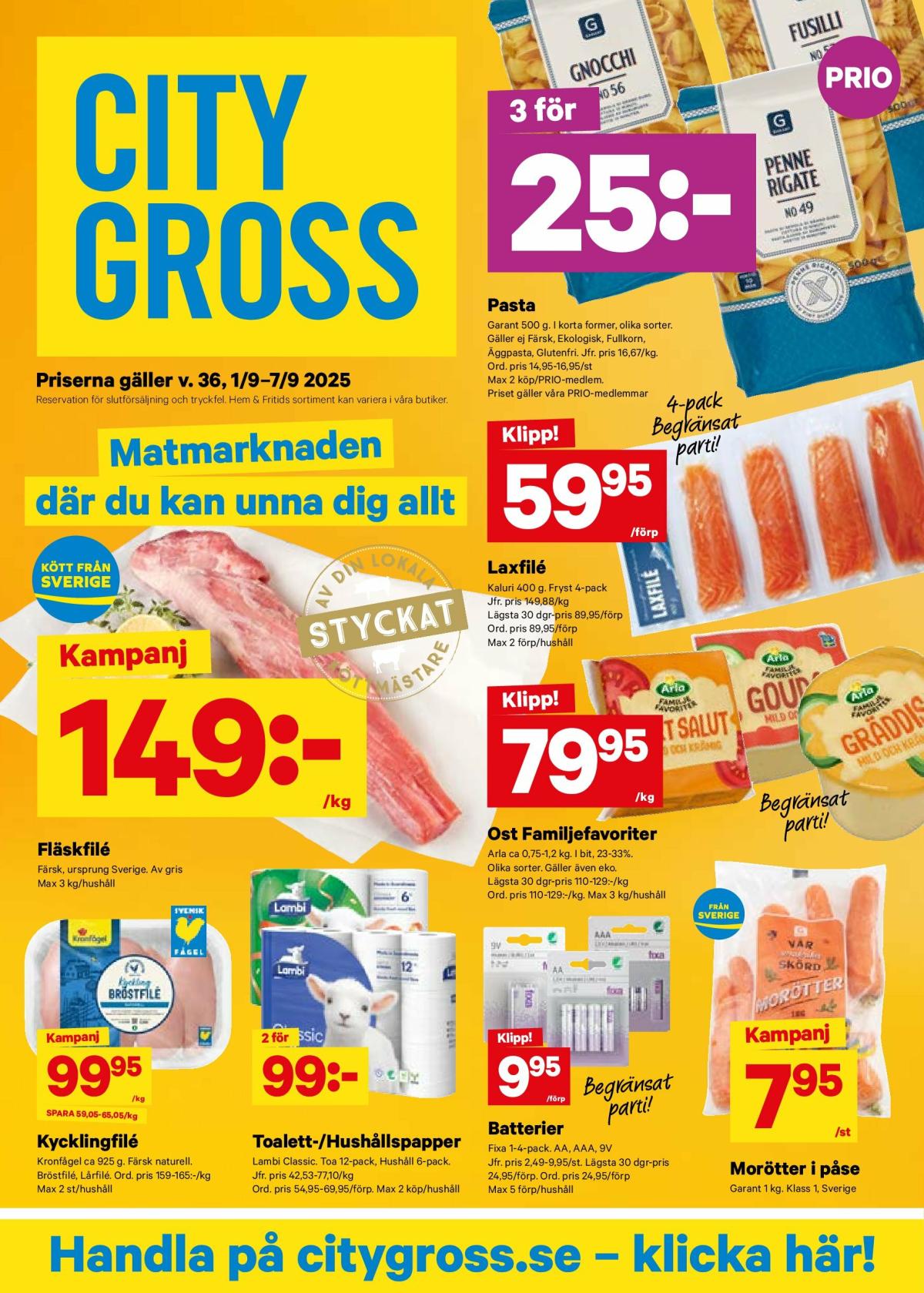 City Gross-reklambladet giltigt från 01/09 - 07/09