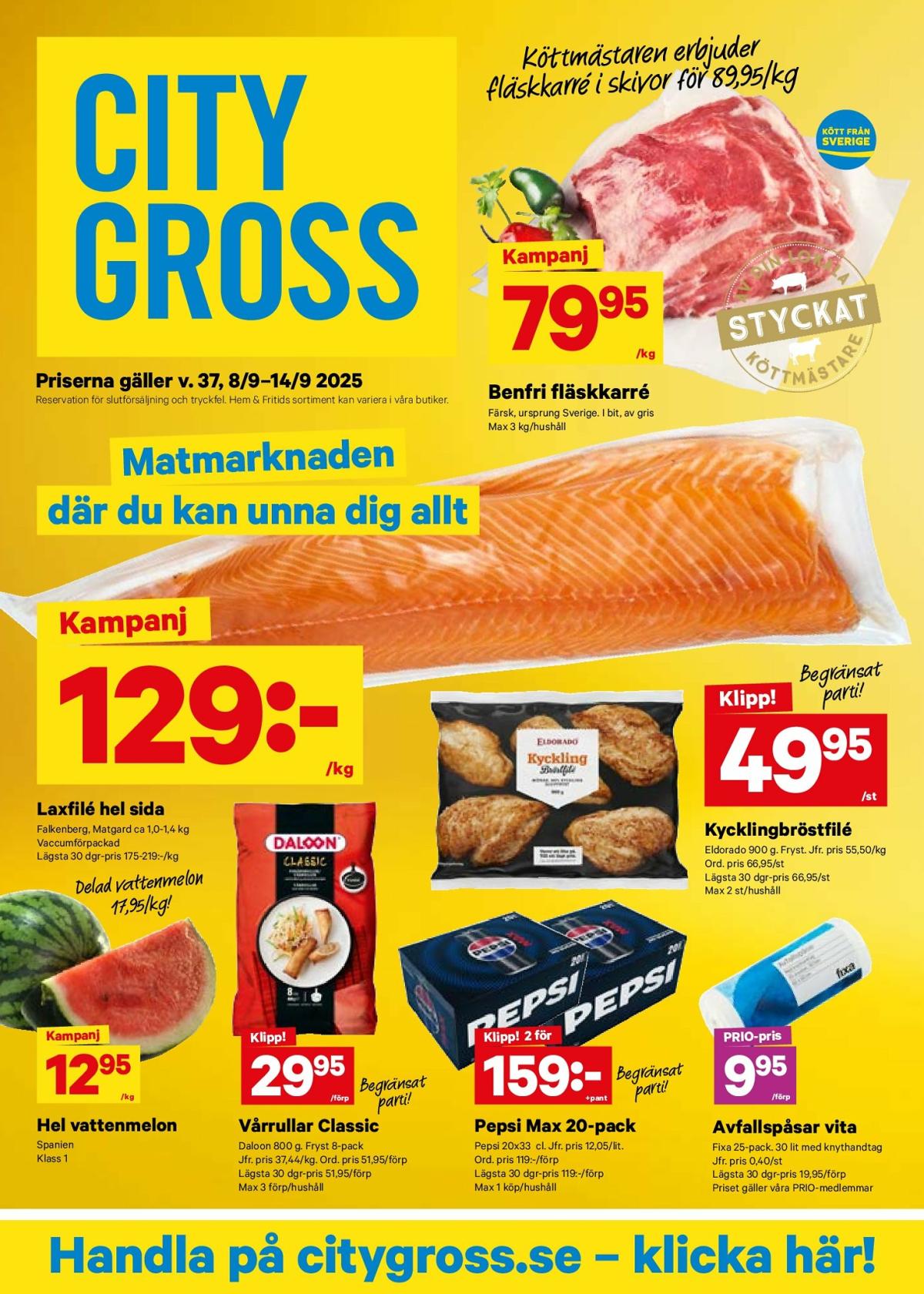City Gross-reklambladet giltigt från 08/09 - 14/09