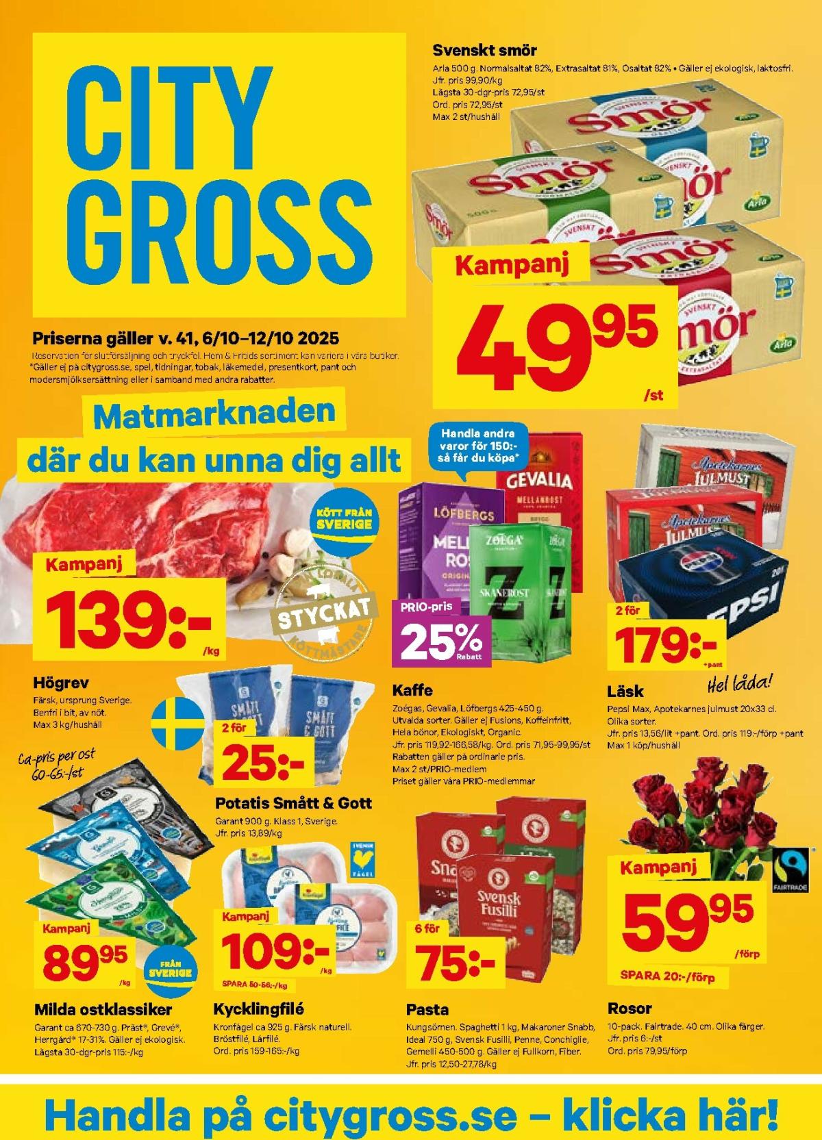 City Gross-reklambladet giltigt från 06/10 - 12/10