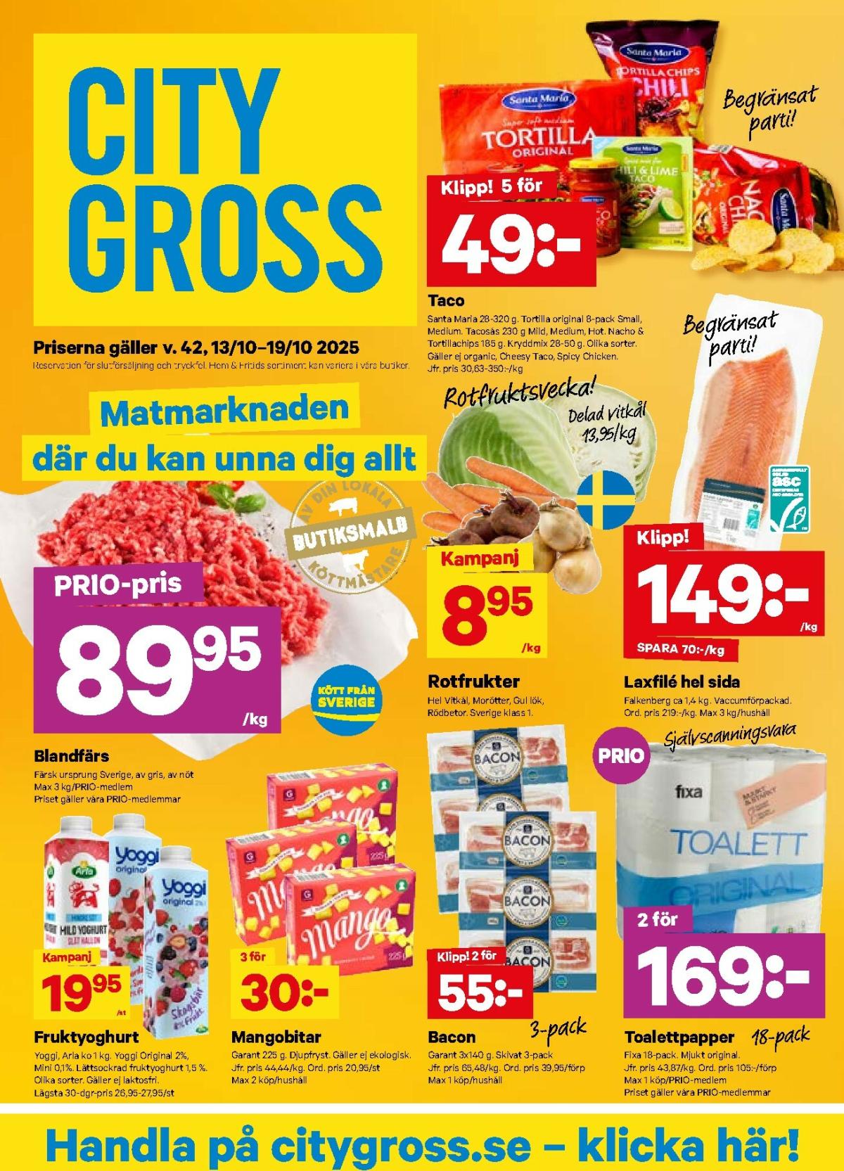City Gross-reklambladet giltigt från 13/10 - 19/10