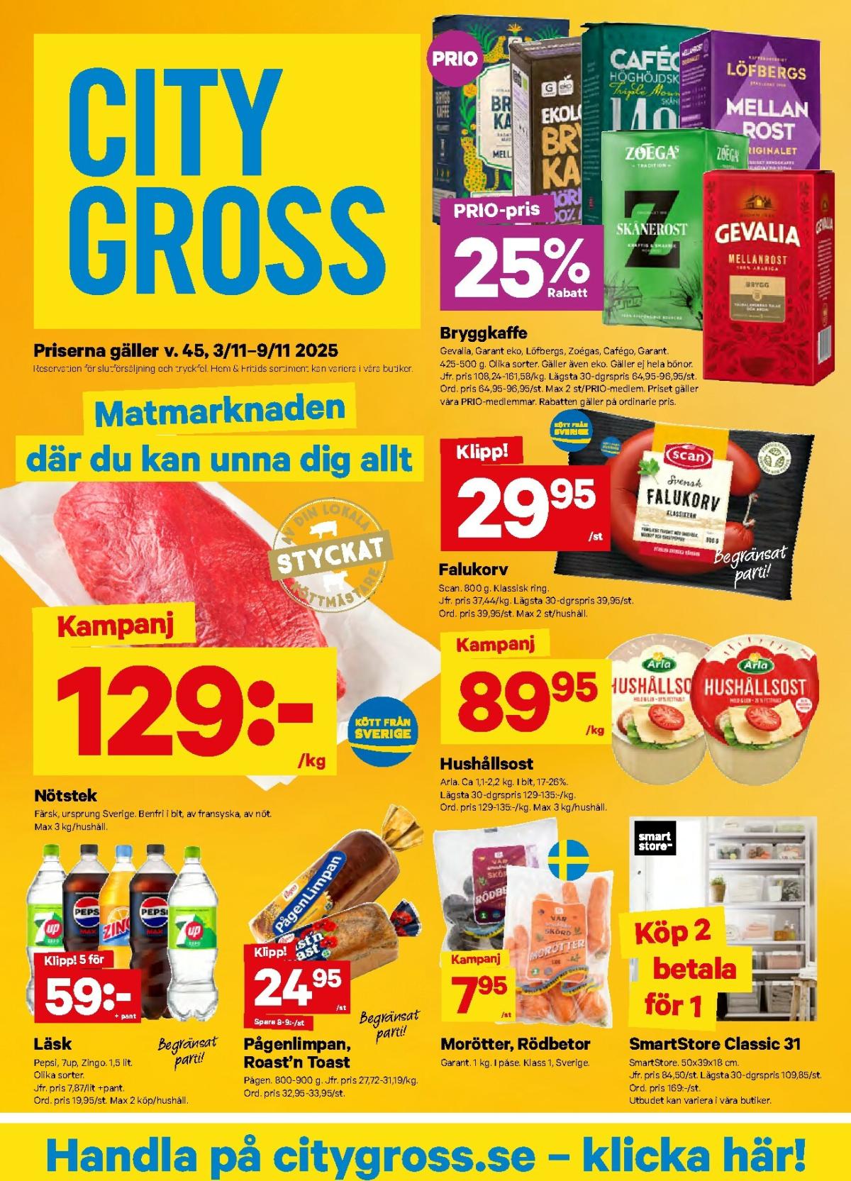 City Gross-reklambladet giltigt från 03/11 - 09/11