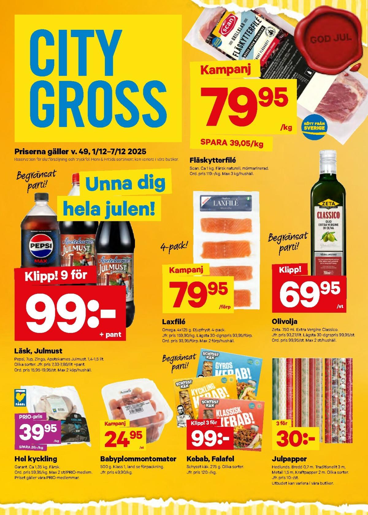 City Gross-reklambladet giltigt från 01/12 - 07/12