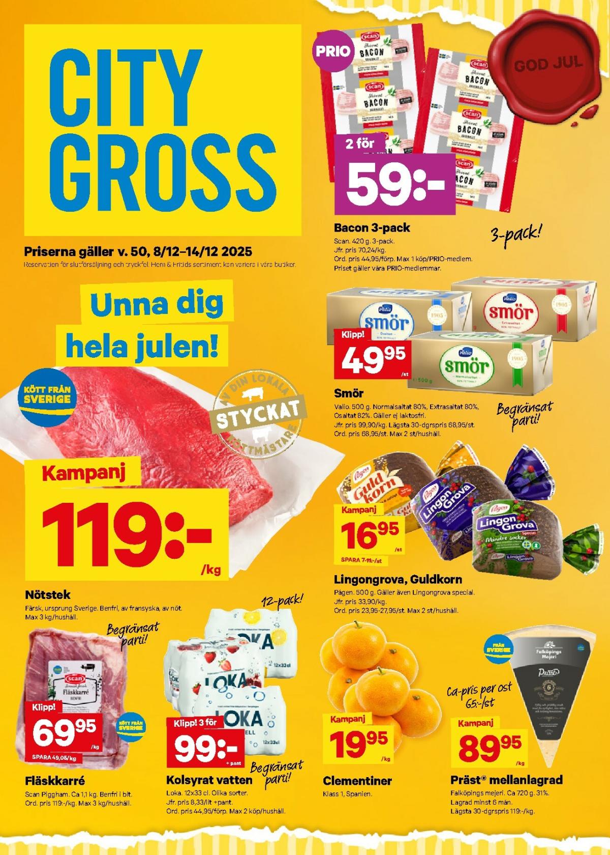 City Gross-reklambladet giltigt från 08/12 - 14/12