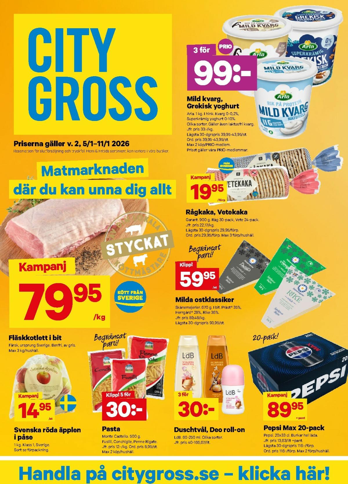 City Gross-reklambladet giltigt från 05/01 - 11/01