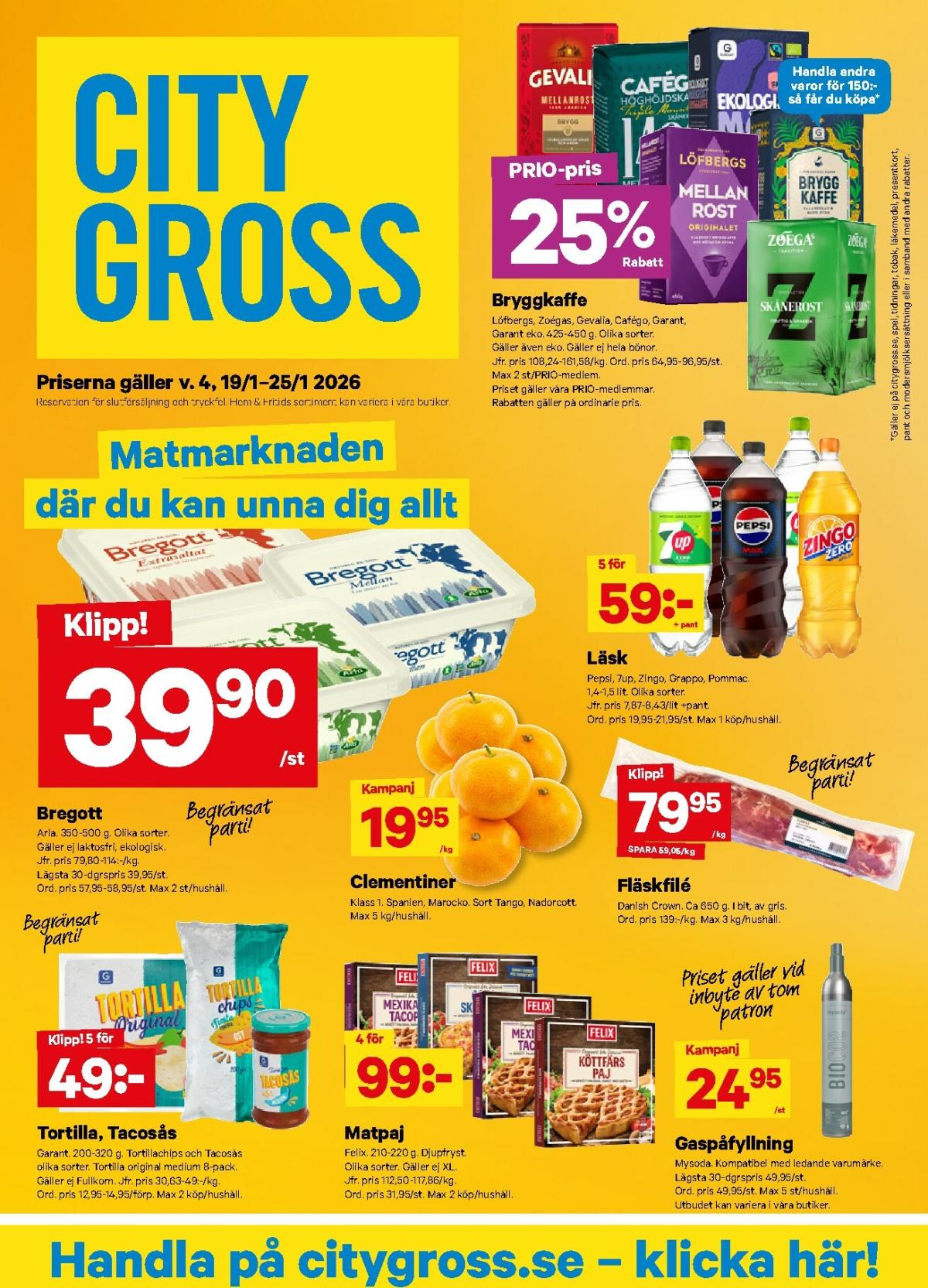 City Gross-reklambladet giltigt från 19/01 - 25/01