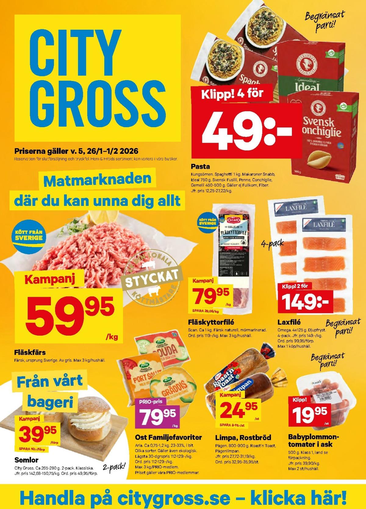 City Gross-reklambladet giltigt från 26/01 - 01/02