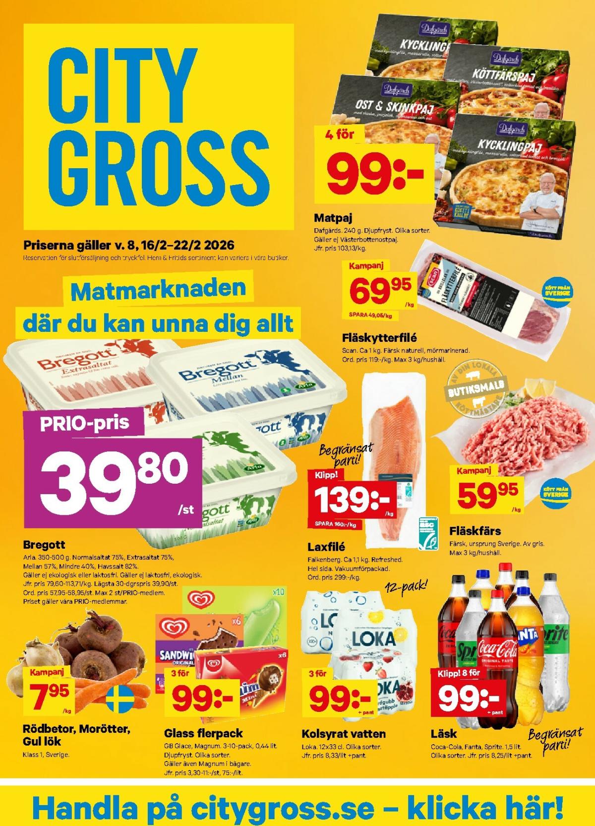 City Gross-reklambladet giltigt från 16/02/2026 - 22/02/2026