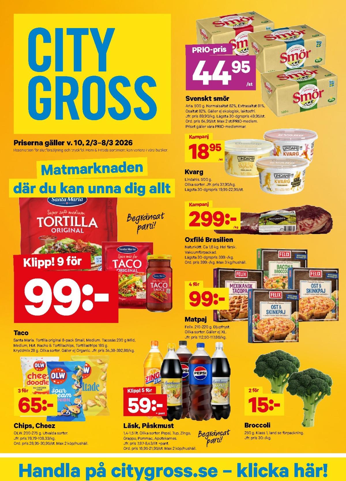 City Gross-reklambladet giltigt från 02/03/2026 - 08/03/2026