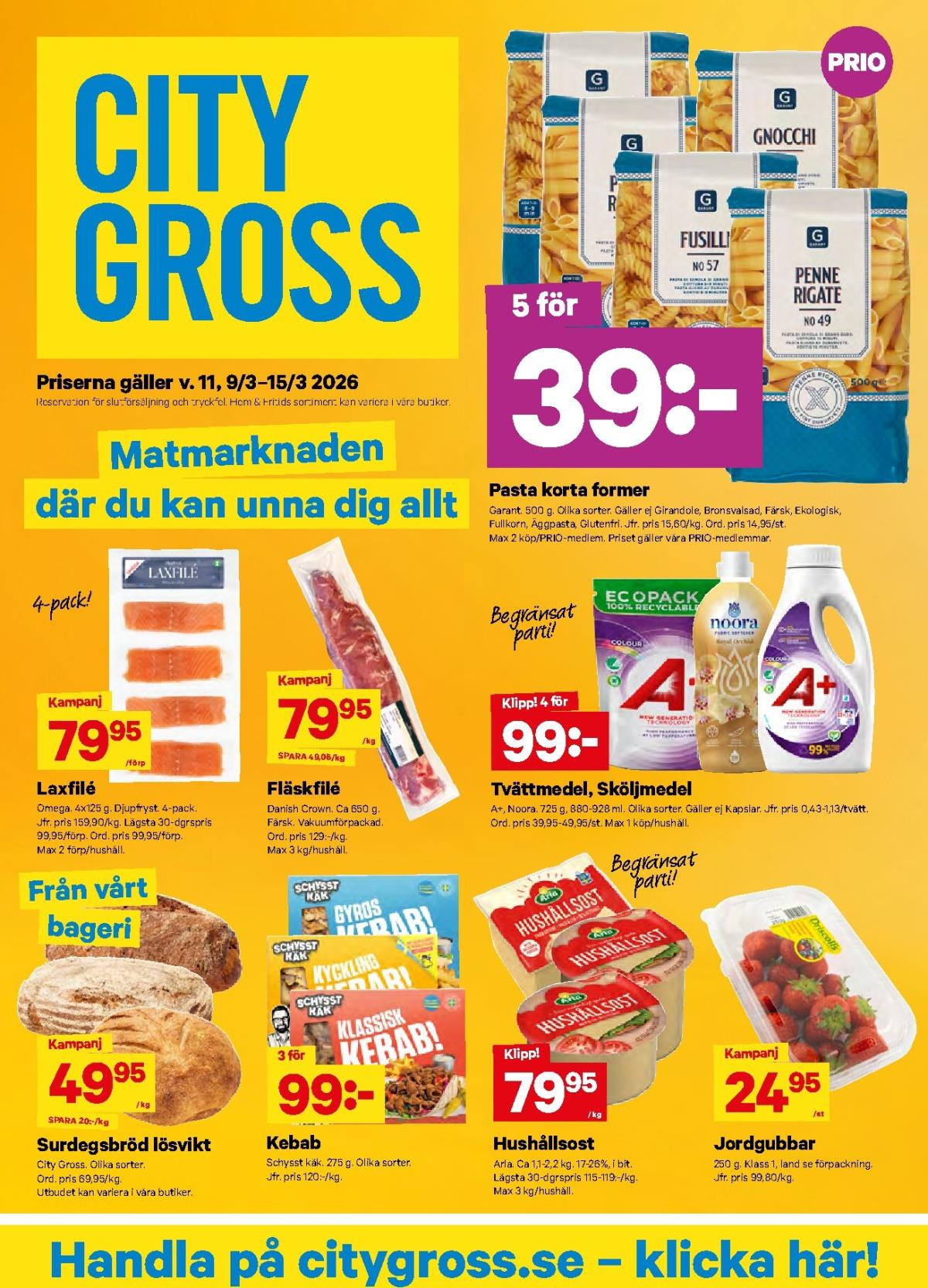 City Gross-reklambladet giltigt från 09/03/2026 - 15/03/2026
